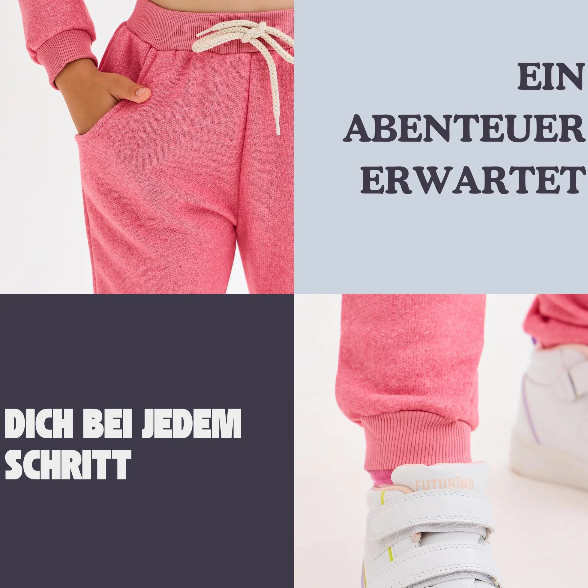deiko Zestaw odzieży dziecięcej dla dzieci, chłopców, dziewczynek, unisex, 100% bawełna, strój dziecięcy, koszulka + spodnie, 2-częściowy top z długim rękawem i spodnie z kieszeniami