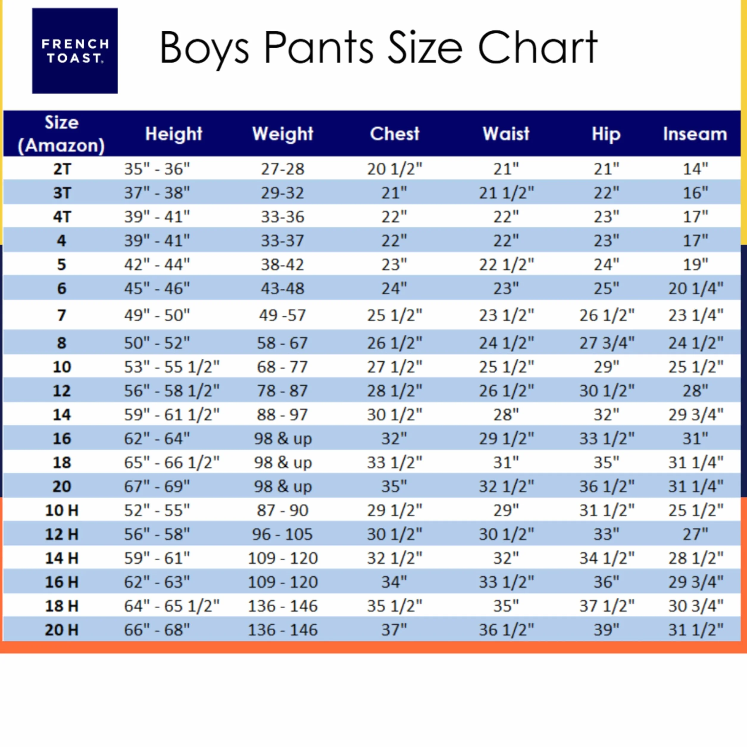 French Toast Boys' Little Pull-On Relaxed Fit School Uniform Pant (Standard & Husky)