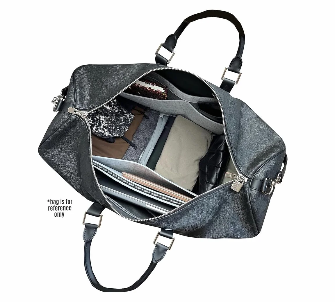 Divitize Organizer kieszonkowy klasy premium, kompatybilny z LV Keepall 25/35/45/50/55/60/City - miękki filc, wzmocnione dno, pełne pokrycie, + 24 kolory