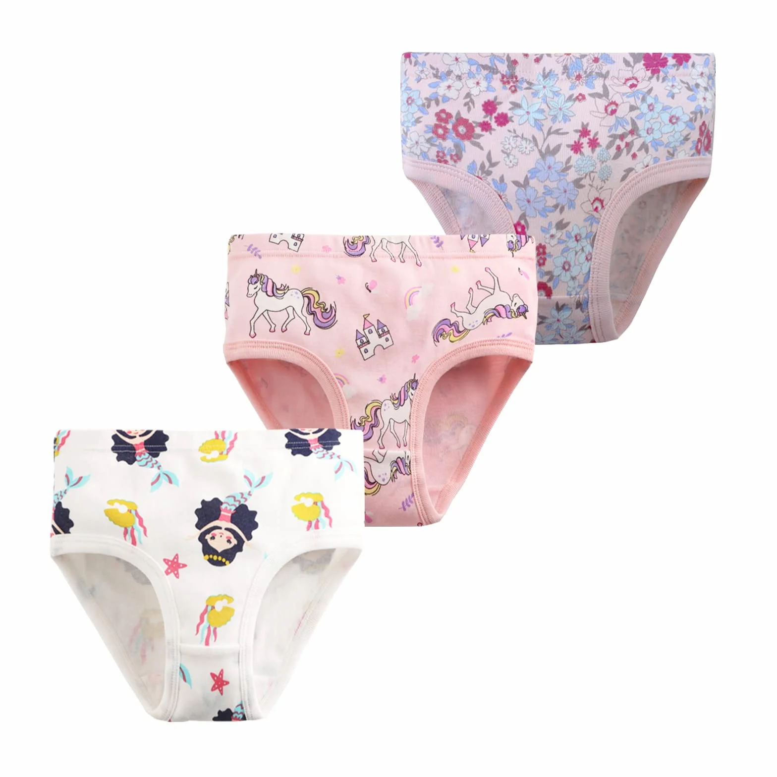 JackLoveBriefs Dziewczęce majtki wygodne majtki bawełniane (9 sztuk)