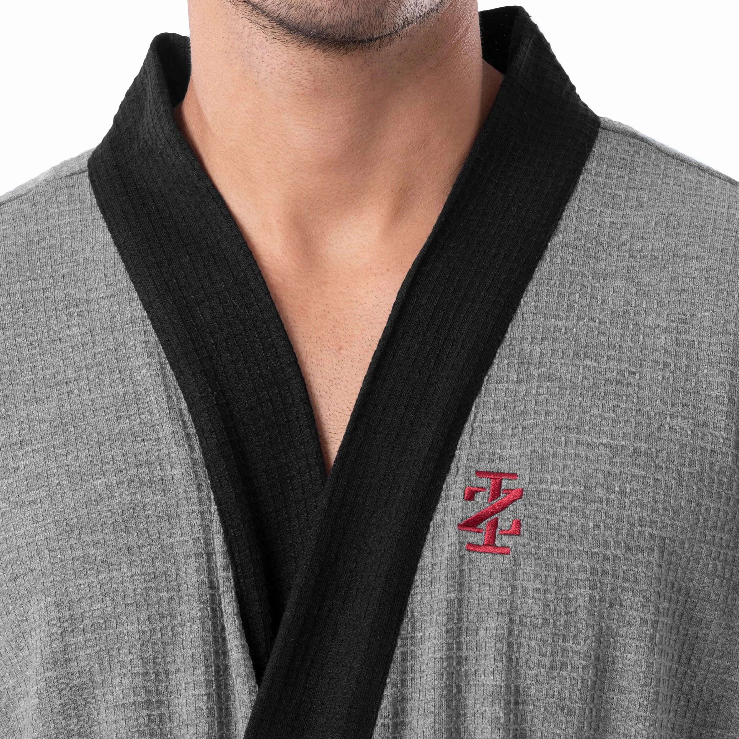 Izod Szlafrok Mężczyźni Gofrowo-dzianinowy szlafrok kimono