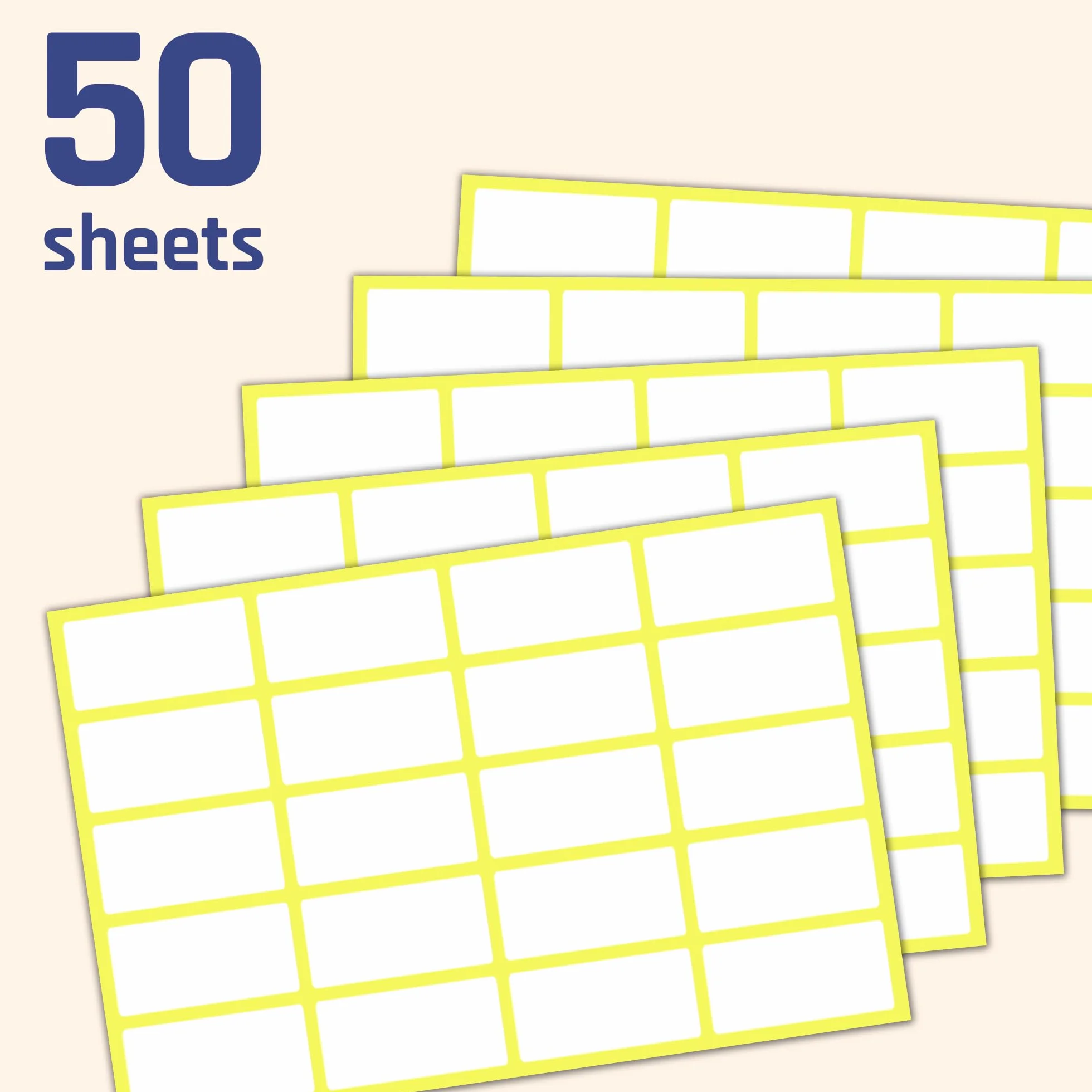 1000 Sztuk - Białe Naklejki Cenowe Etykieta Samoprzylepna Do Pisania - 40 x 20 mm