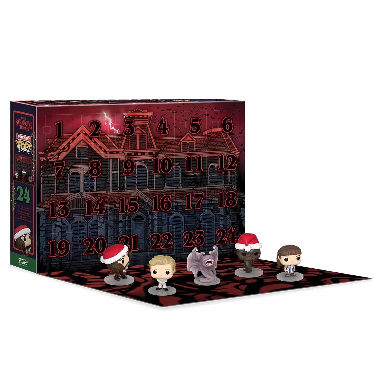 Kalendarz adwentowy Funko: Stranger Things 2024-24 dni niespodzianek - kolekcjonerskie minifigurki winylowe - tajemnicze pudełko - pomysł na prezent
