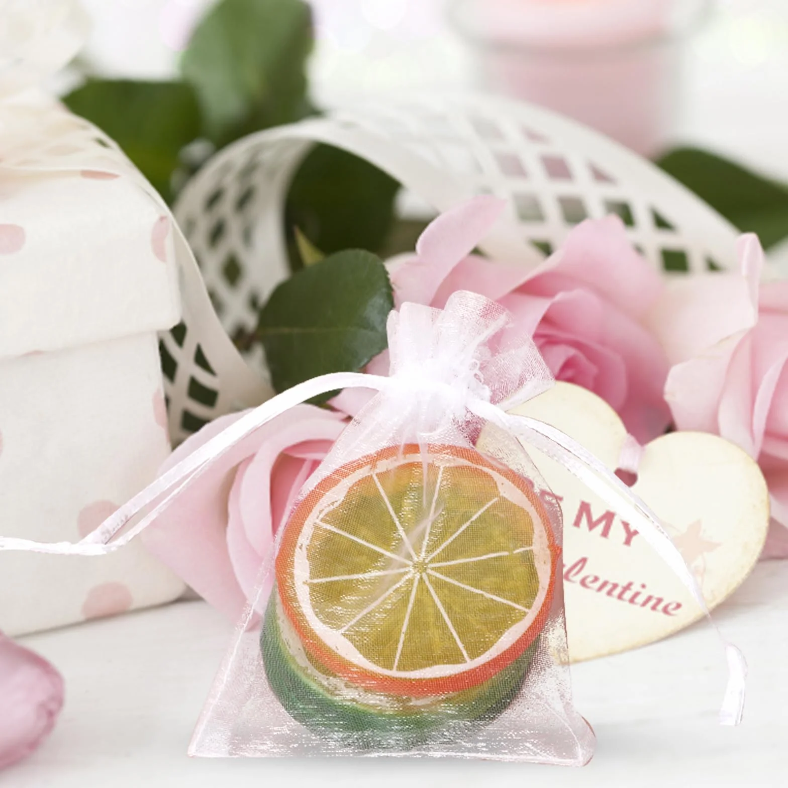 Woreczki z organza 13 x 18 cm, przezroczyste, na wesel, woreczek, ze sznurem, prezentow świątecznych, słodyczy, dla gościa