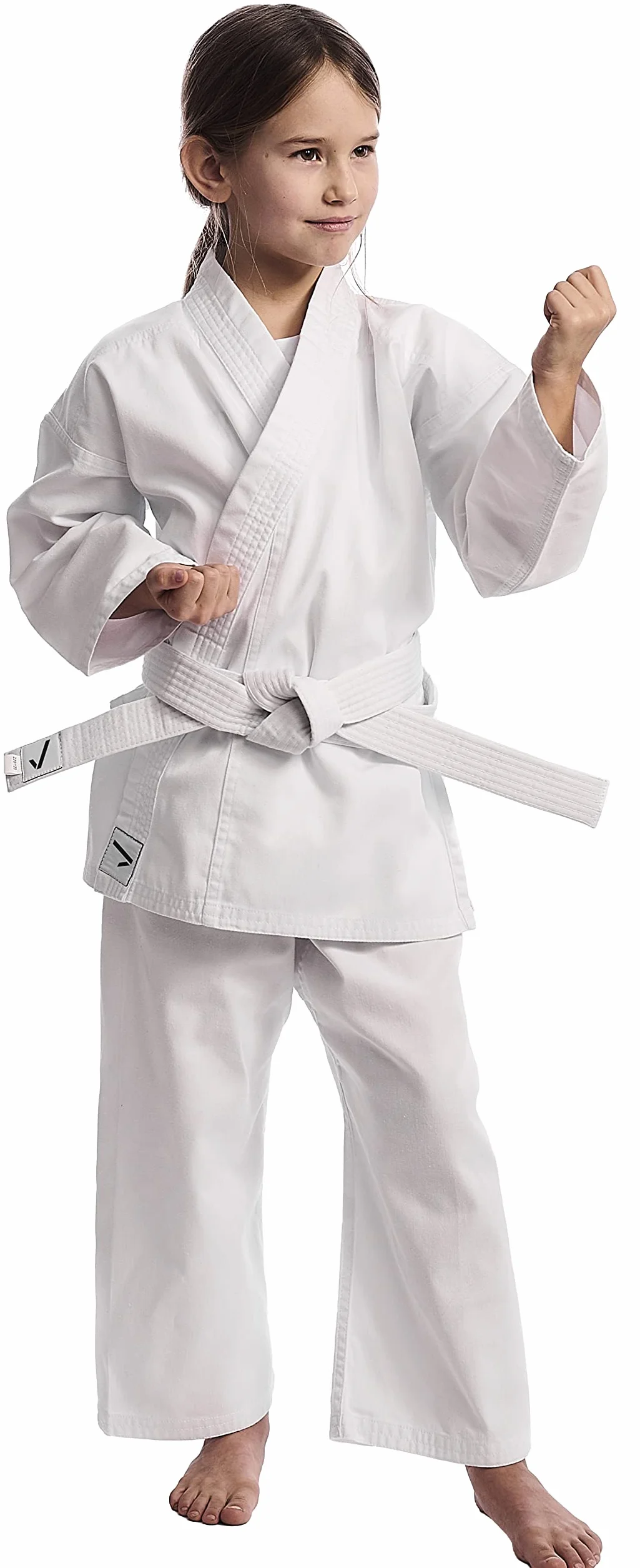IPPONGEAR Club zestaw 2 karatów Gi dla początkujących, strój do karate dla dzieci, wraz z białym paskiem (rozmiar 180, sznurek, 220 gr/m², gęstość materiału), biały