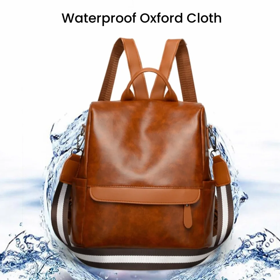 Plecak dla kobiet, modny plecak podróżny ze skóry PU, antykradzieżowy, plecak crossbody, na zewnątrz