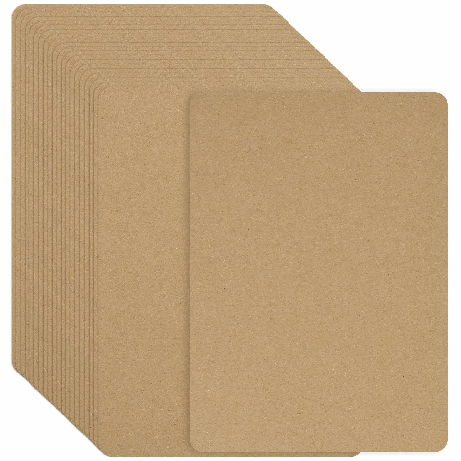 JIANTA Brązowy papier typu kraft, kartki A6 (120 sztuk), 250 g/m², puste kartki flash, do wiadomości graffiti, pocztówek, fiszek, kart do majsterkowania