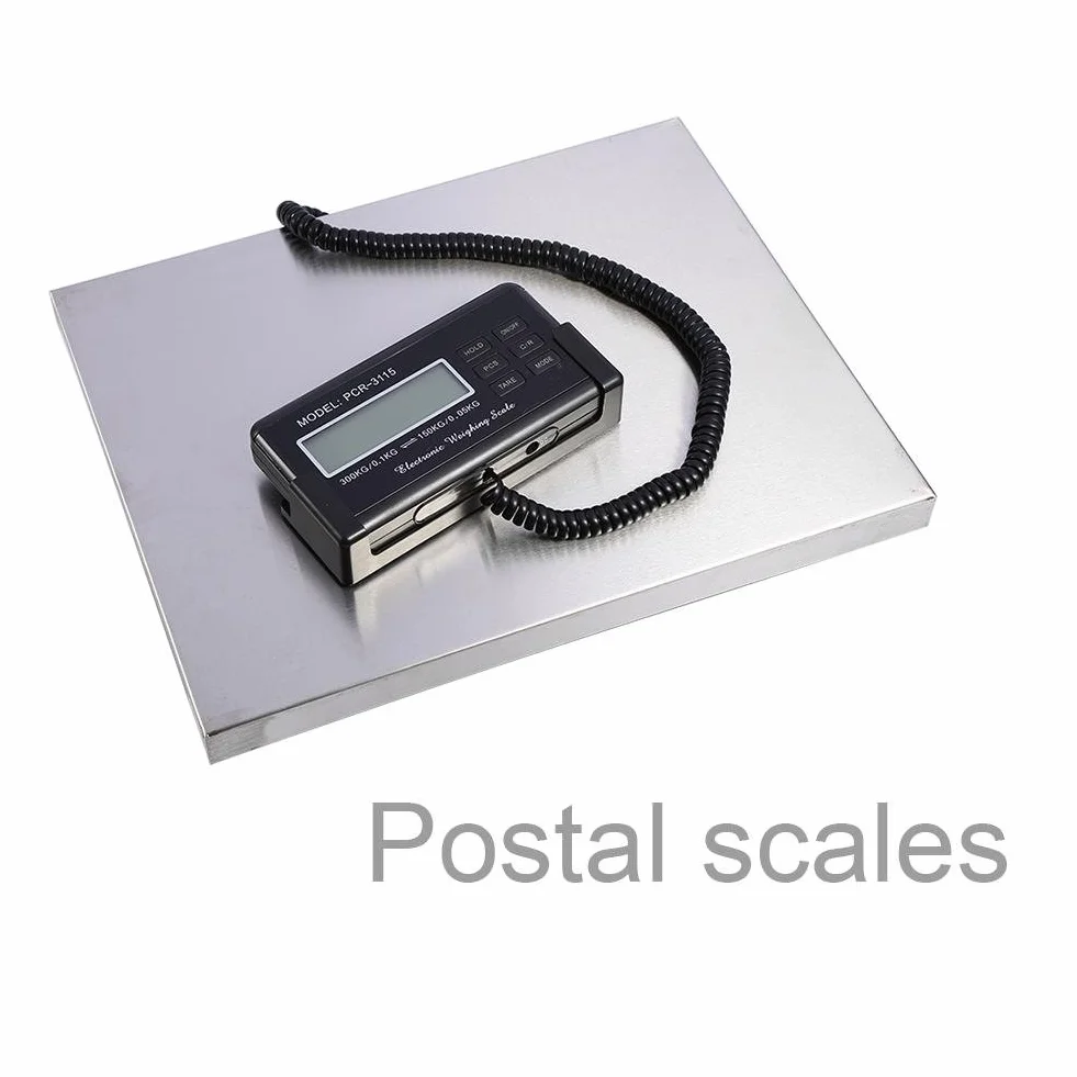 Heavy Duty Digital Scale, Heavy Duty 660 lb x 0,1 lb cyfrowa waga pocztowa podstawa ABS ukryty uchwyt regulowana konwersja jednostki 300 kg 30 × 38 × 4 cm