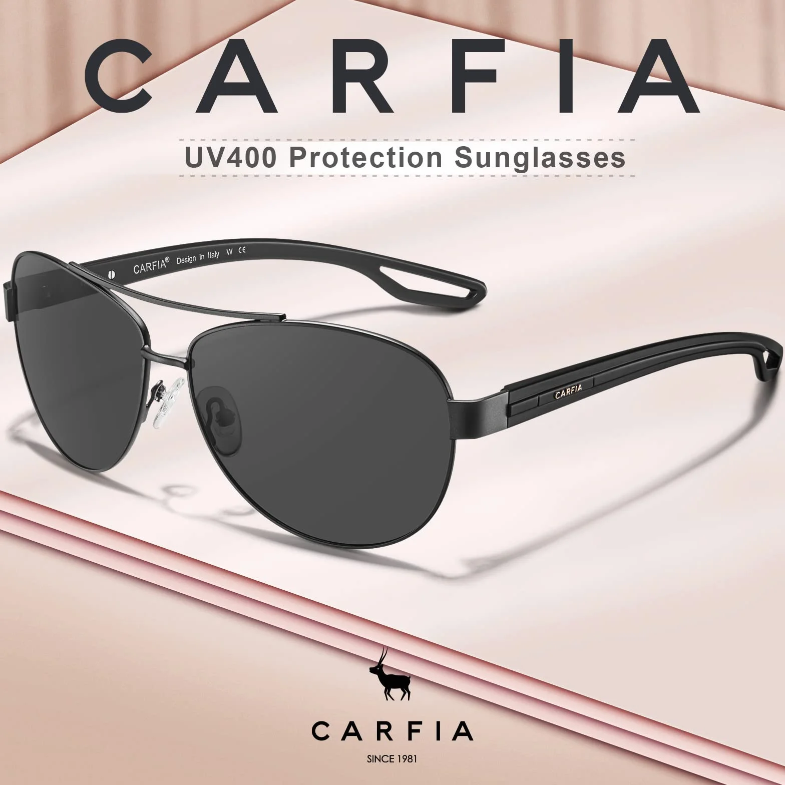 CARFIA Lustrzane damskie okulary przeciwsłoneczne Mężczyźni Spolaryzowane okulary ochronne UV400 Sport pilots