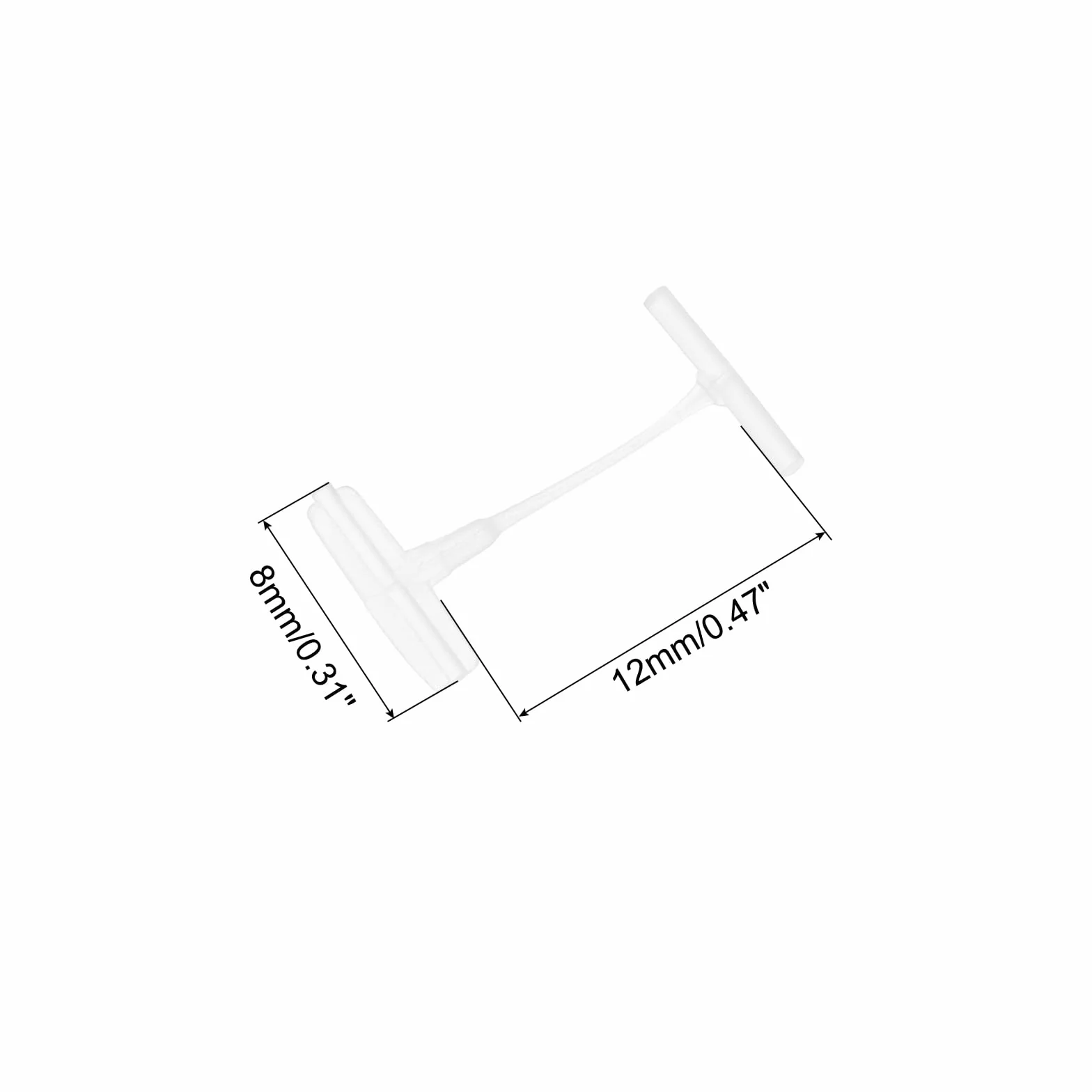 QUARKZMAN Standardowe zapięcia do etykiet, tworzywo sztuczne, regularne, standardowe, do etykietowania w cenie odzieży, Barbs 12 mm, opakowanie 1500 szt. białe
