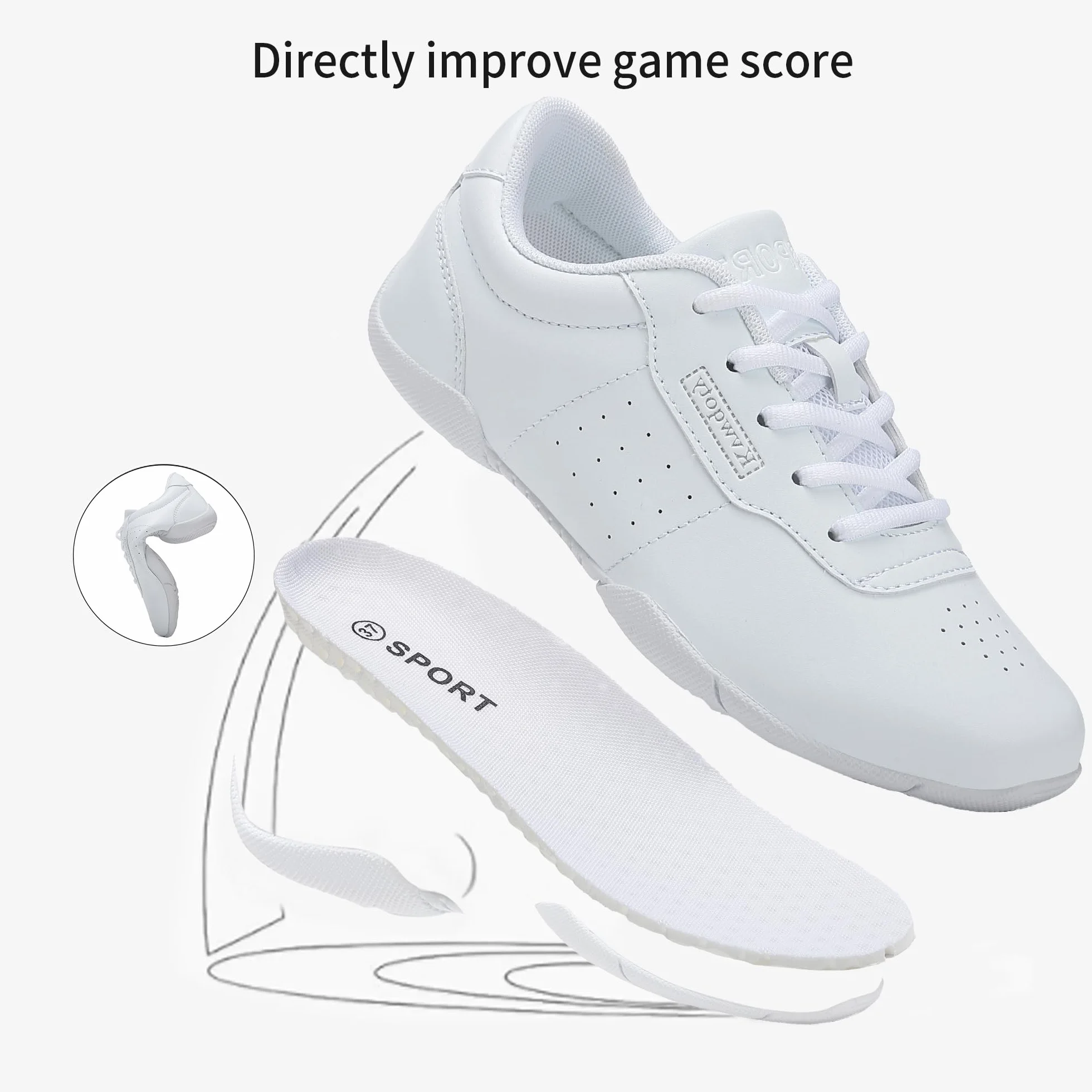 Cheer buty dla dziewcząt cheerleaderek taniec trampki dla kobiet elastyczne zawody praktyka buty gimnastyczne dorosły młodzież dziecko