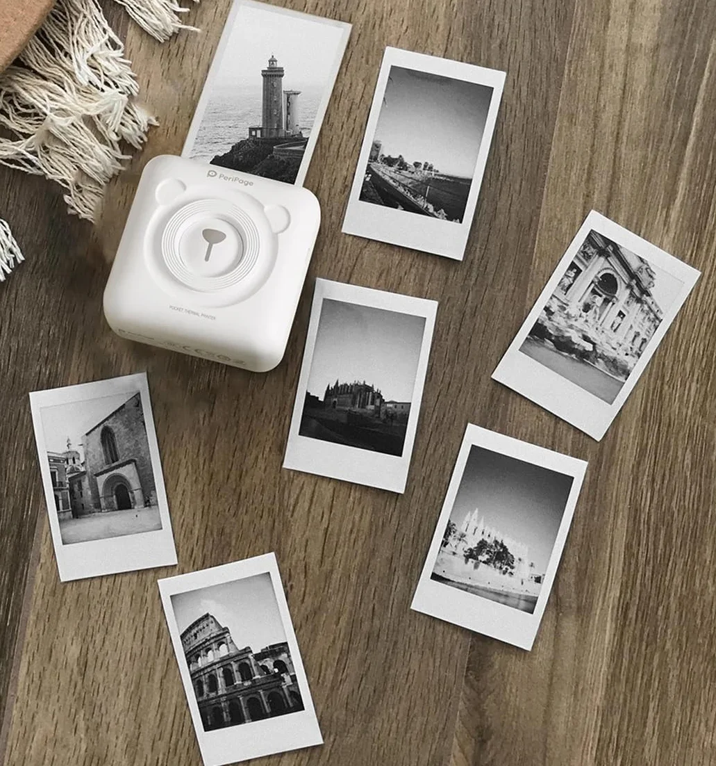 6 rolek papieru termicznego do drukarek termicznych dla dzieci, do natychmiastowych aparatów fotograficznych, 57 x 30 mm, papier termiczny – mini rolka papieru – przenośny papier termiczny do