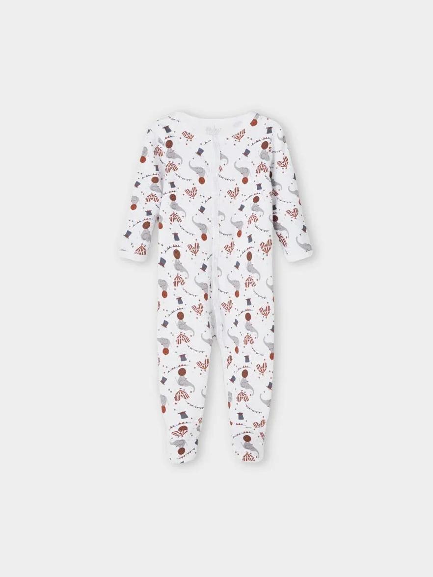 NAME IT Kapcie dla niemowlęcia/dziecka Uniseks - dzieci Nbnnightsuit 2p W/F Grey Mel Circus Noos