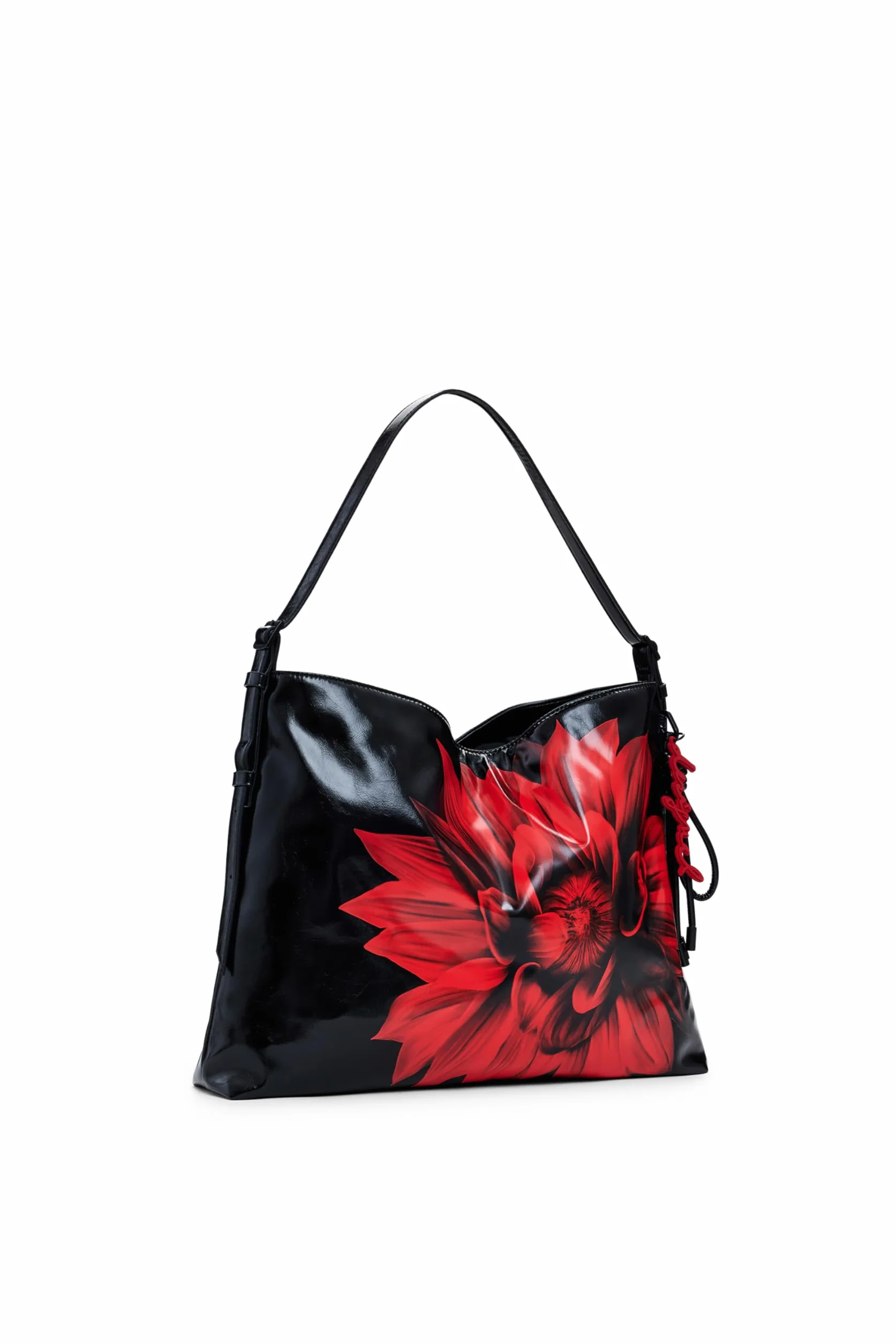 Desigual Kobieta_kwiatowa, damska torba na ramię, Czarny (Black)