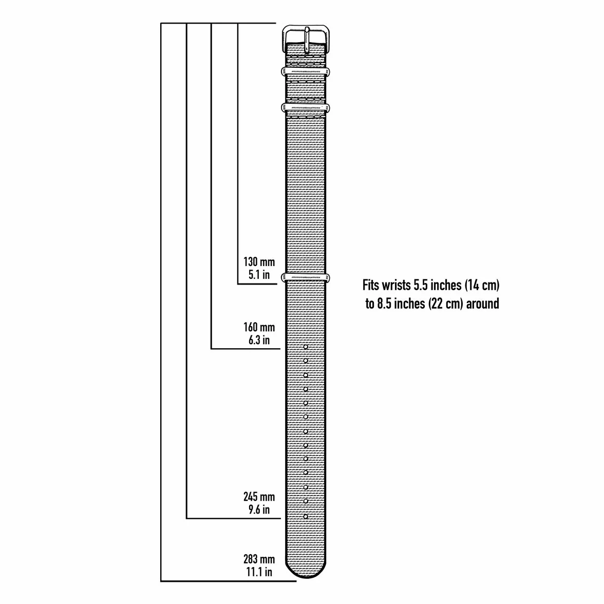 Archer Watch Straps - Pasek do Zegarka - Klasyczna Nylonowa Militarna Bransoletka - NATO - Różne Kolory