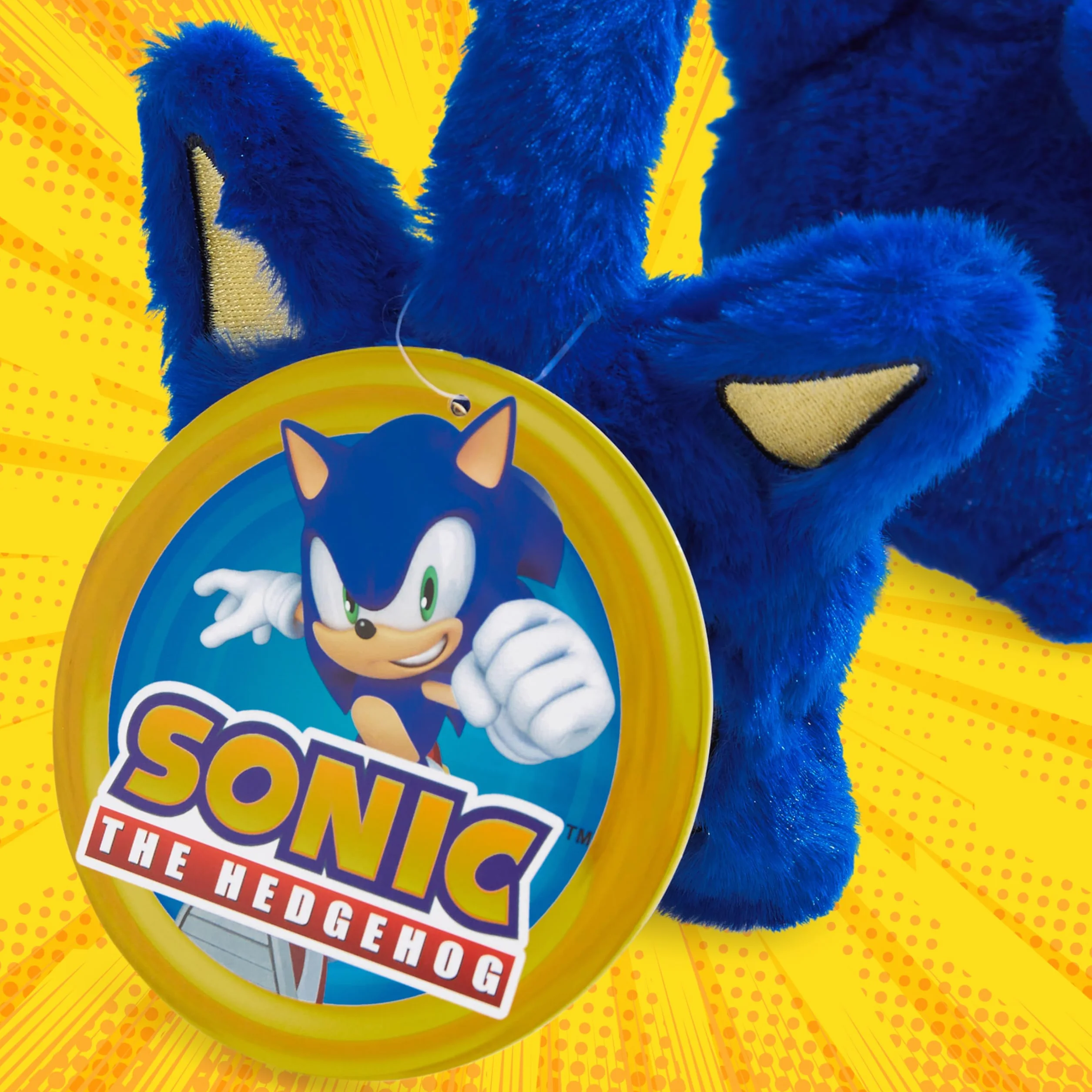 SONIC THE HEDGEHOG Puszyste nauszniki dla chłopców - przytulne prezenty dla chłopców, NIEBIESKI, Rozmiar uniwersalny