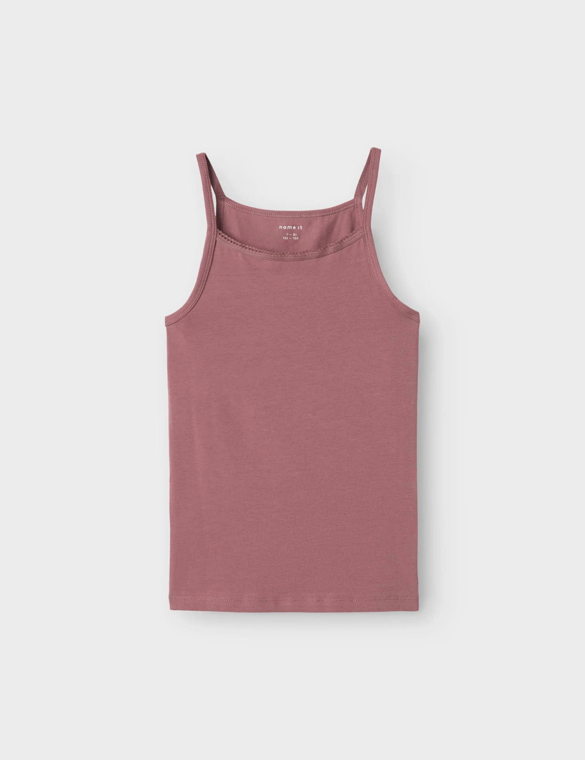 NAME IT NKFSTRAP Top 2P Flower Noos T-Shirt Mauve Shadows, 116 dla dziewczynek, Mauve Shadows, 116