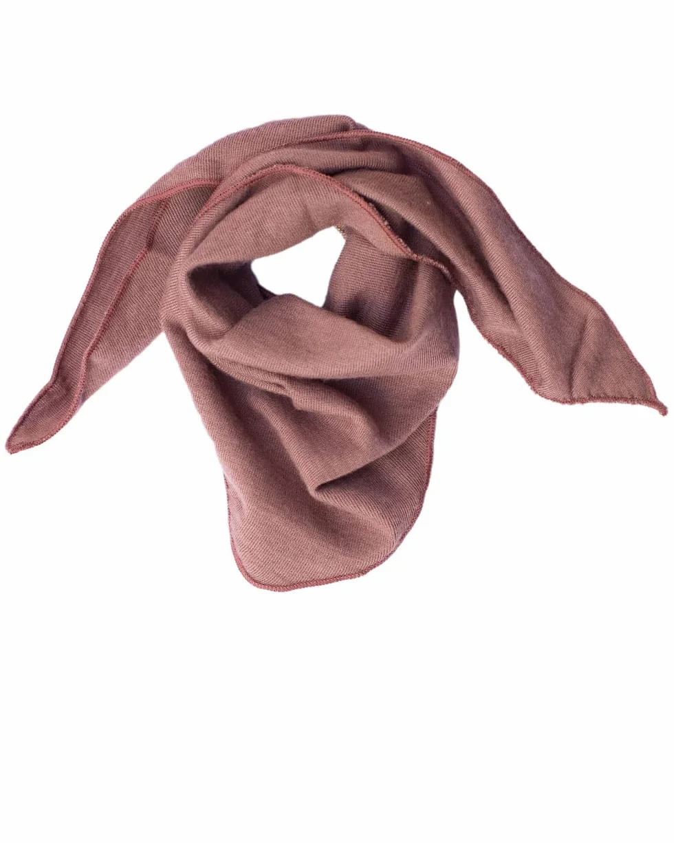 Lilano, Dziecięca chusta trójkątna, 70% wełna (kbT), 30% jedwab, 210 g/m², Mauve, 60 x 30 cm (lange / kurze Seite)