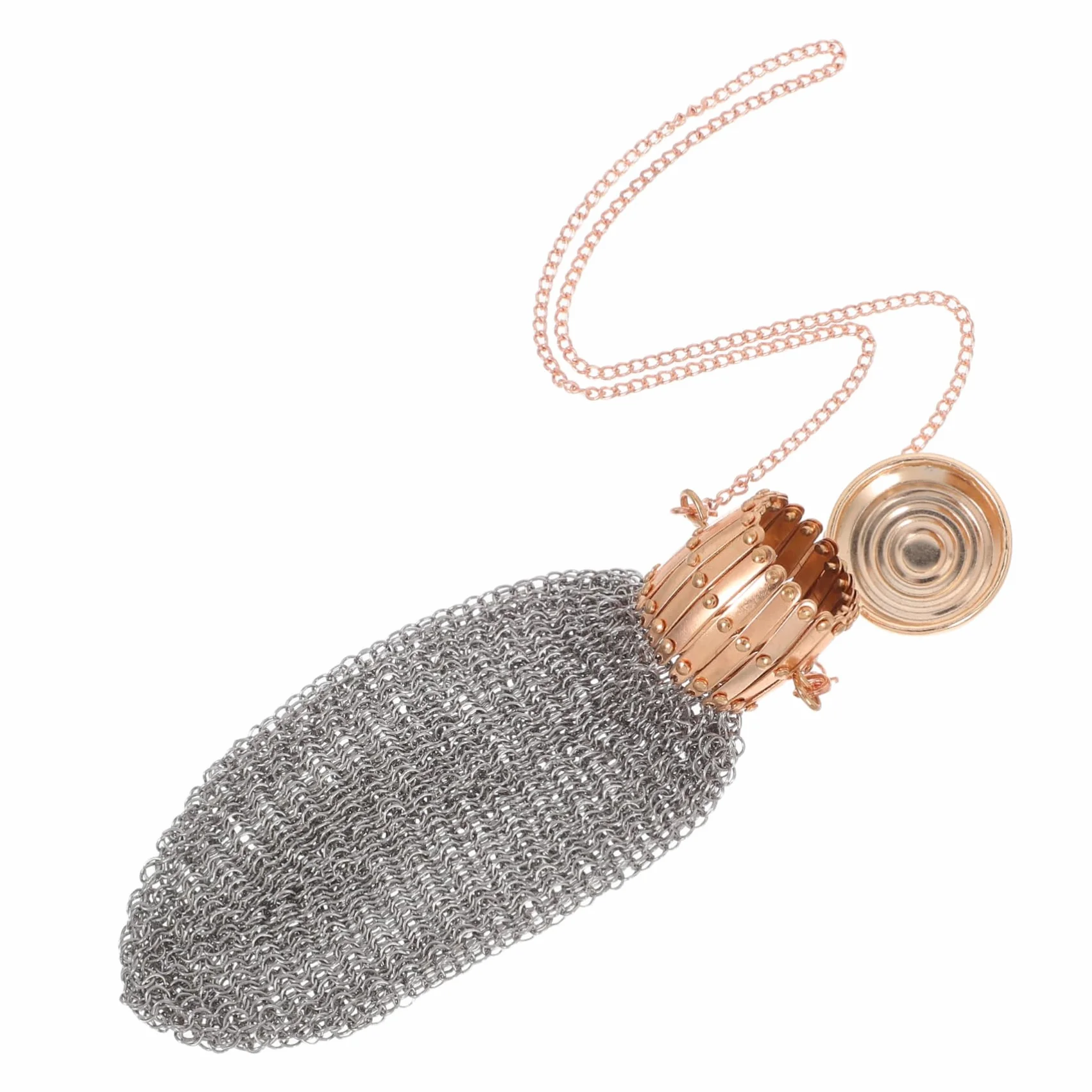 Portmonetka Vintage Coin Purse: Metalowa Podwójna Siateczka Portmonetka Na - Retro Uchwyt Na Drobne Z Zapięciem Na Skręcany Zatrzask I Łańcuszkiem Dla Kolekcjonerów
