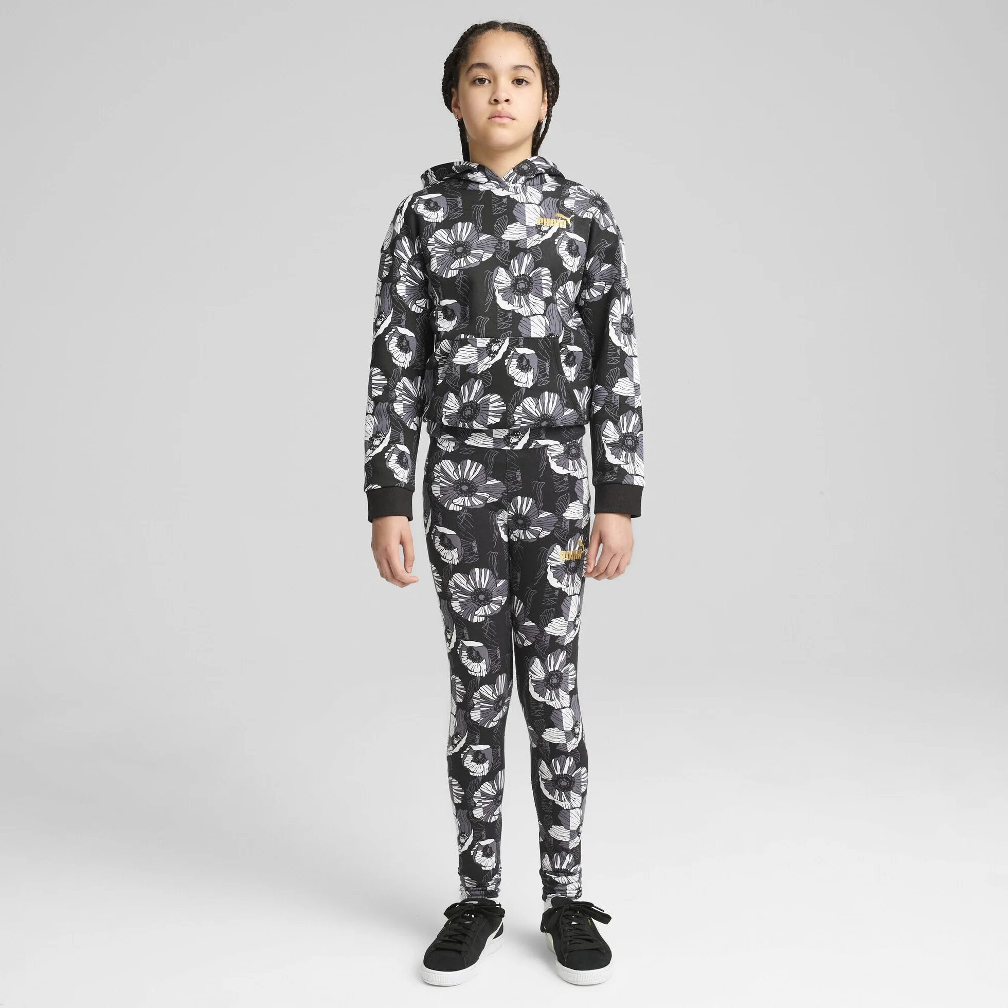 PUMA Ess+ Class Act Legginsy Aop G - Rajstopy Dziewczynki
