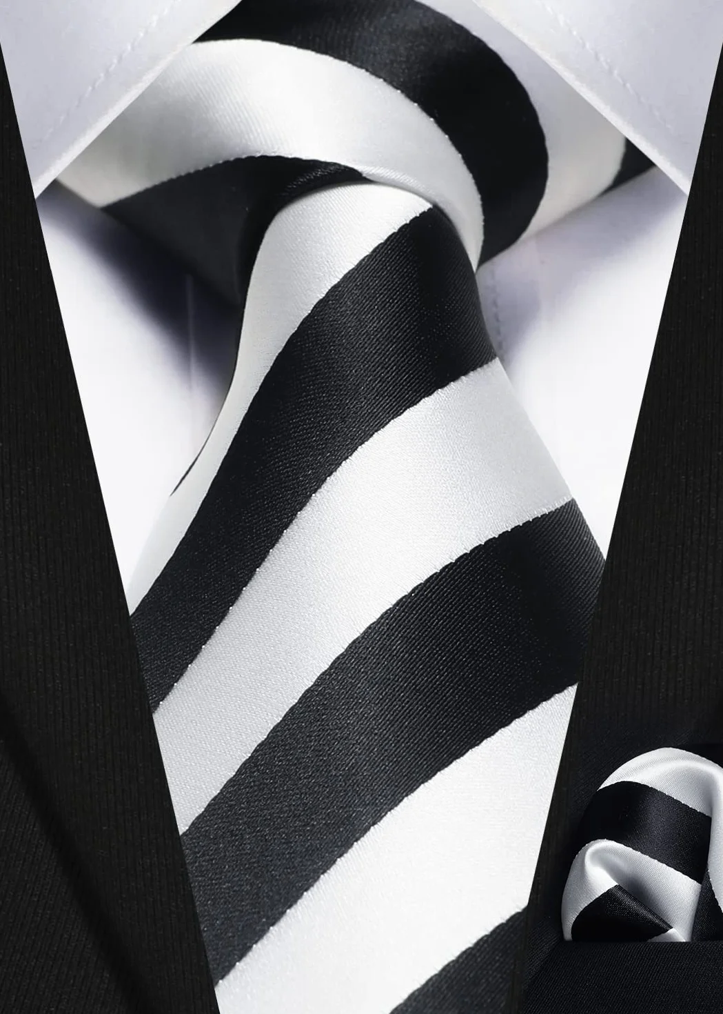 HISDERN Krawaty dla mężczyzn, w kropki, klasyczne, formalne, eleganckie, na wesele, imprezę, do biznesu