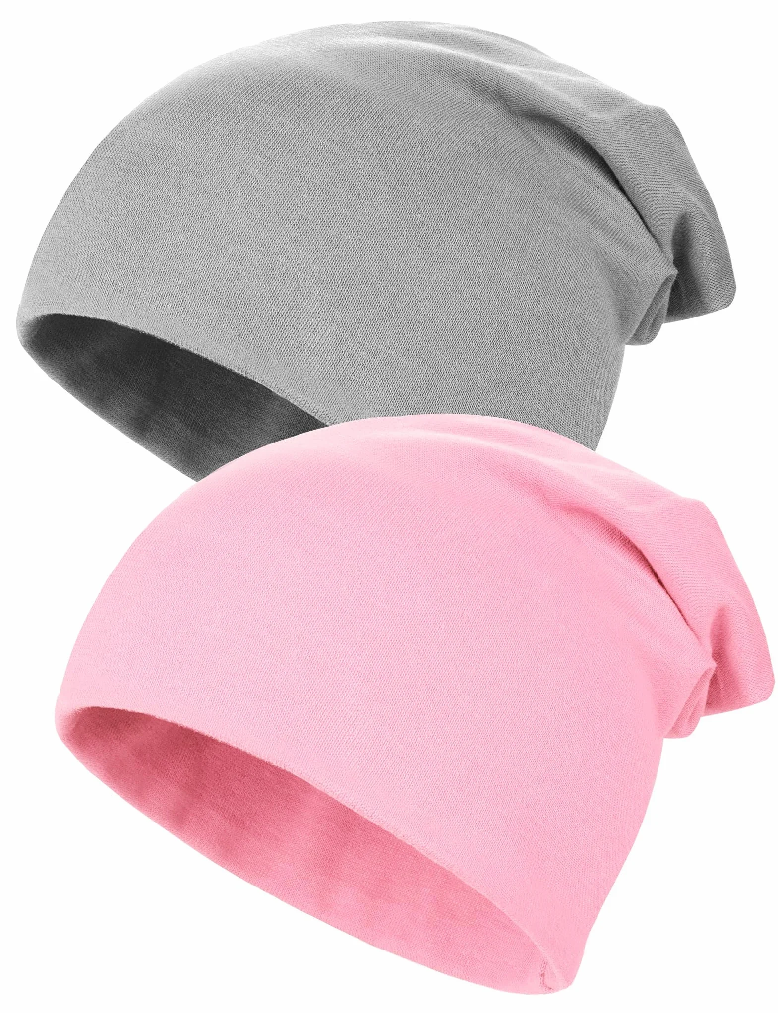 Kiiwah 2 czapki dziecięce Slouch Beanie, miękkie czapki zimowe dla chłopców i dziewczynek, ciepłe czapki dziecięce, dwuwarstwowa czapka z dzianiny dla dzieci, na wiosnę, jesień, zimę