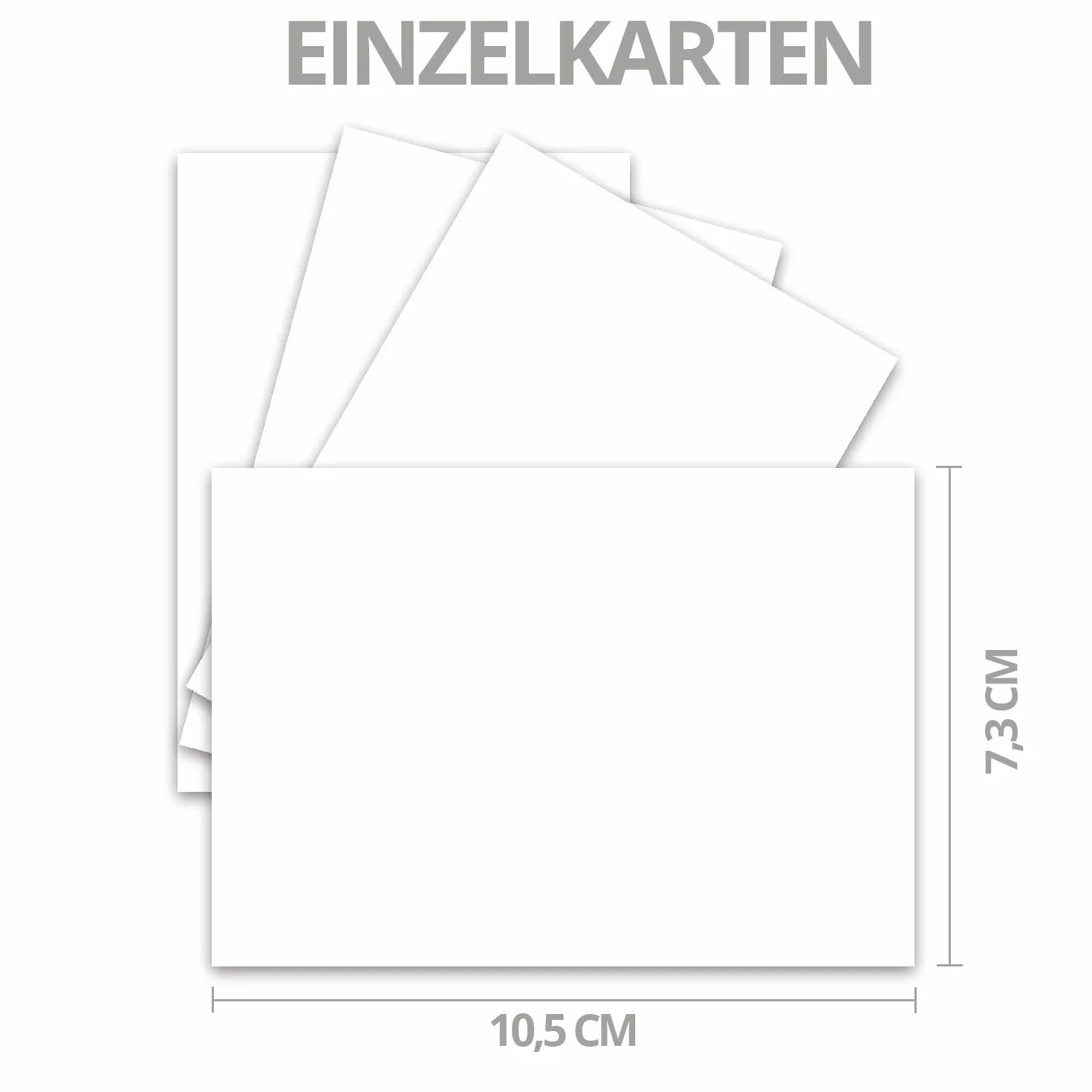 25 szt. kart pojedynczych DIN A7 - 10,5 x 7,3 cm - 240 g/m² - Wysoce białe (Białe) - Niezadrukowane mini karty idealne na bileciki dołączane do prezentów, karty z imionami i wizytówki
