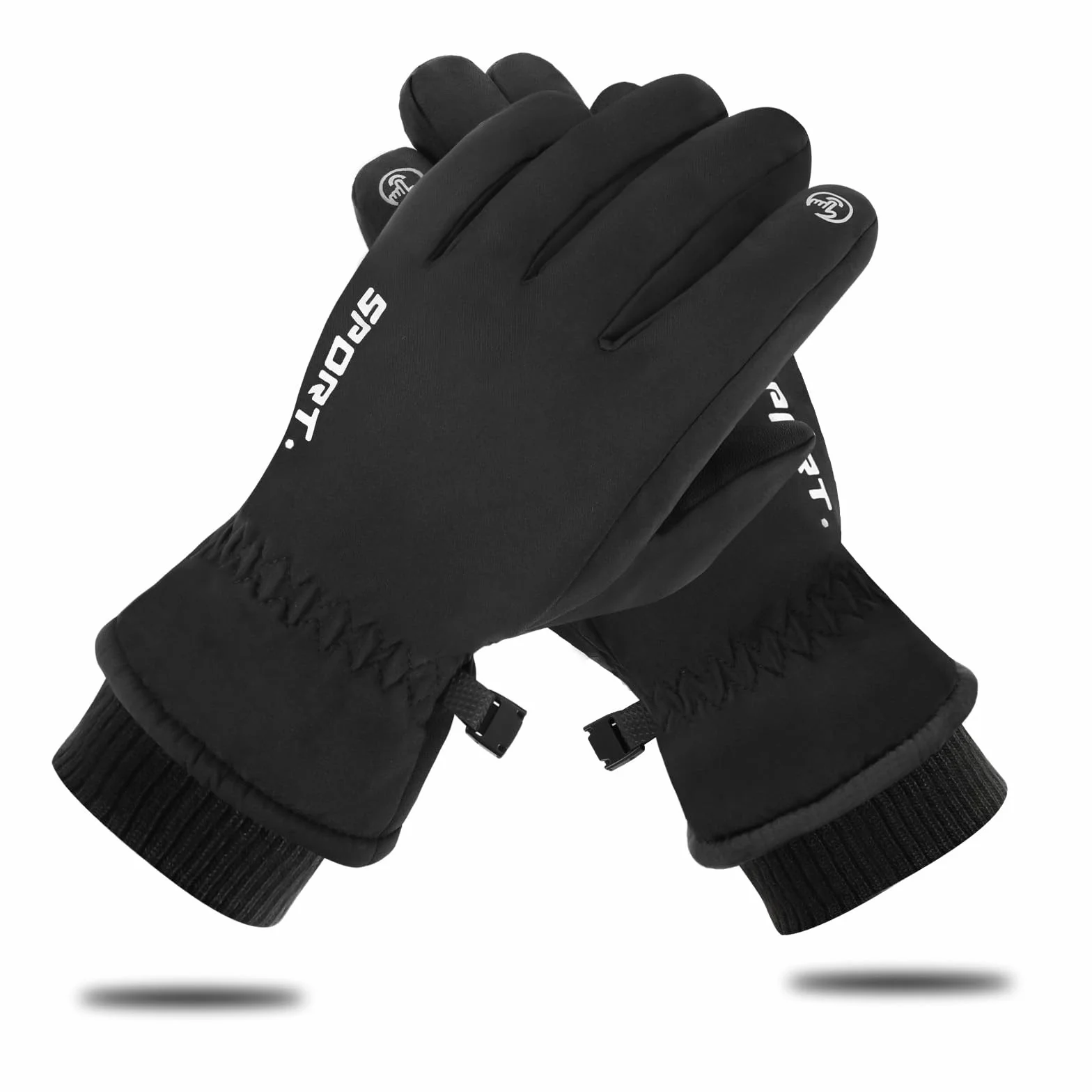Zimowe rękawiczki męskie, ciepłe rękawice motocyklowe ekran dotykowy wiatroszczelne odpowiednie do jazdy na nartach snowboardzie skuter motocykl rower motocross śnieg bieganie jazda na rowerze