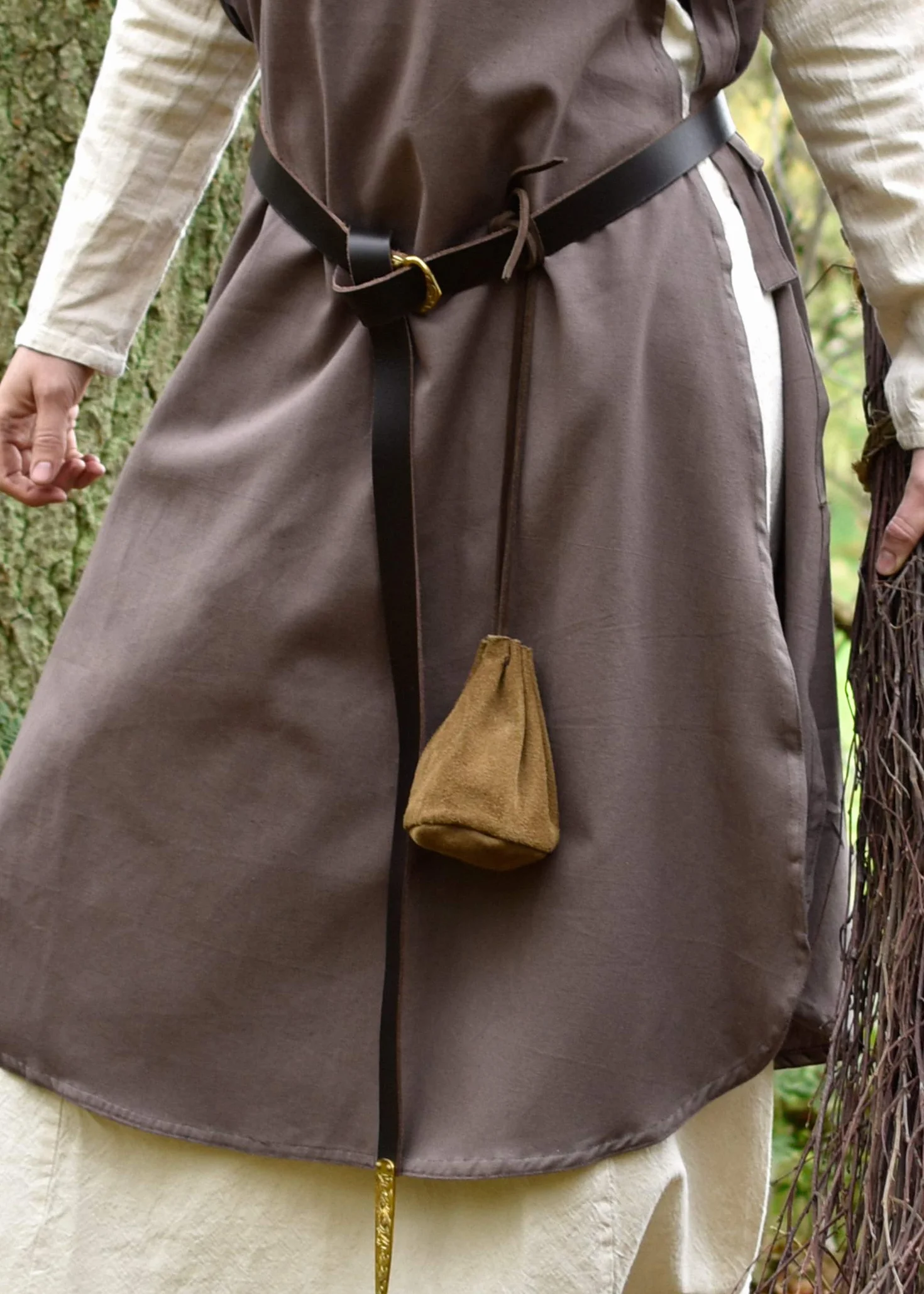 Battle-Merchant Skórzany portfel kot portfel Wikingowie - średniowiecze - LARP - brązowy