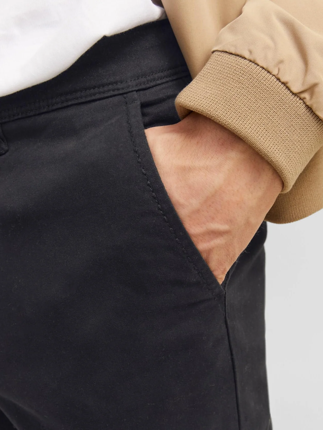 JACK & JONES Jpstmarco Jjbowie Sa Black Noos - Spodnie Mężczyźni