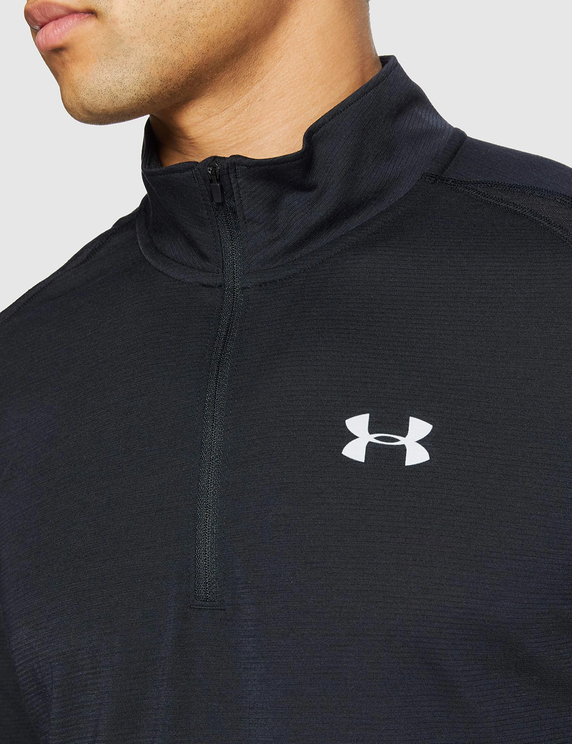 Under Armour Streaker 2.0 zamek błyskawiczny do połowy, rozgrzewany top z długim rękawem do biegania, zapinany na zamek top z nowoczesną tkaniną dla mężczyzn