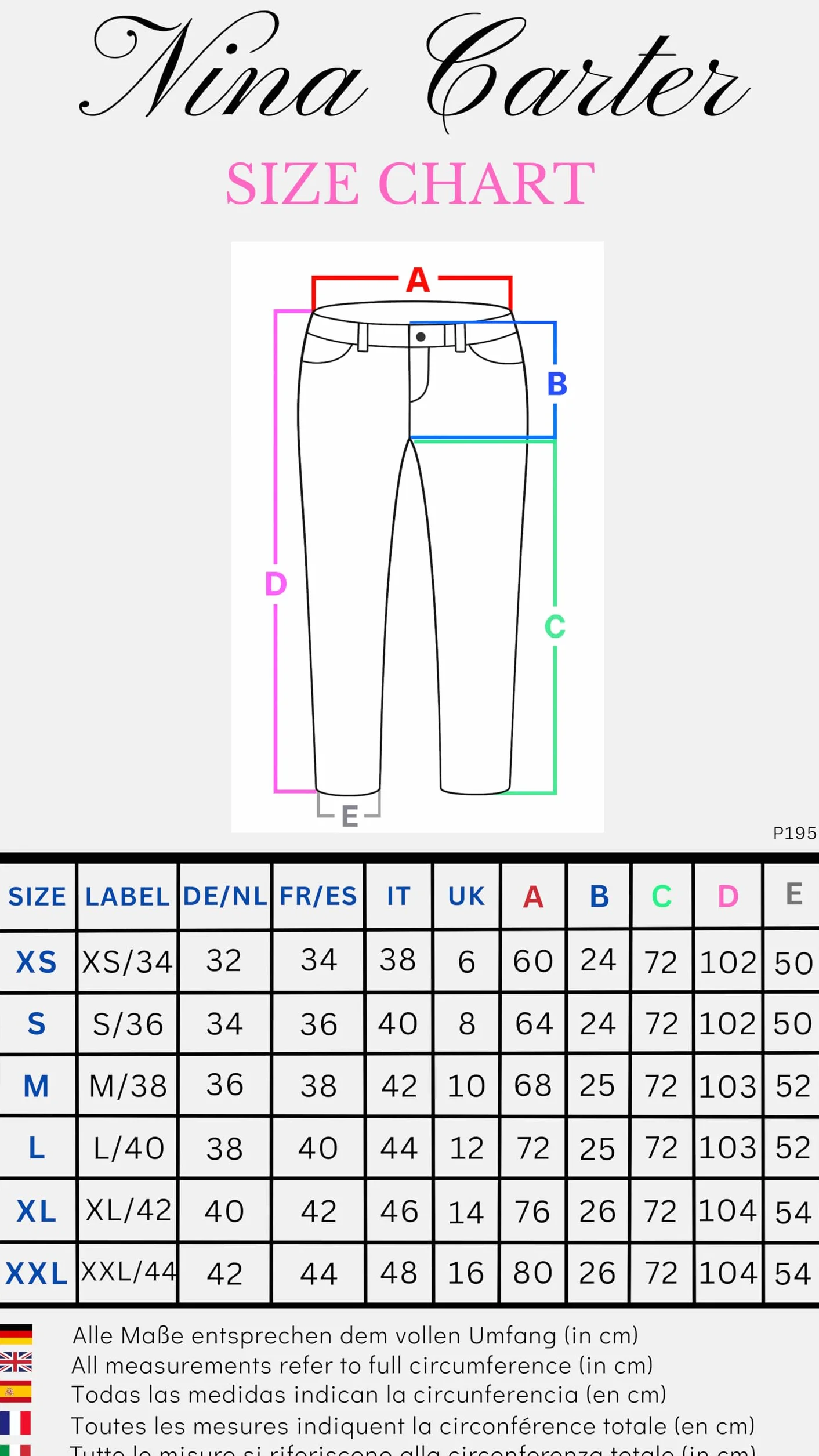 Nina Carter P195 damskie spodnie jeansowe Flared Bootcut High Waist Jeans