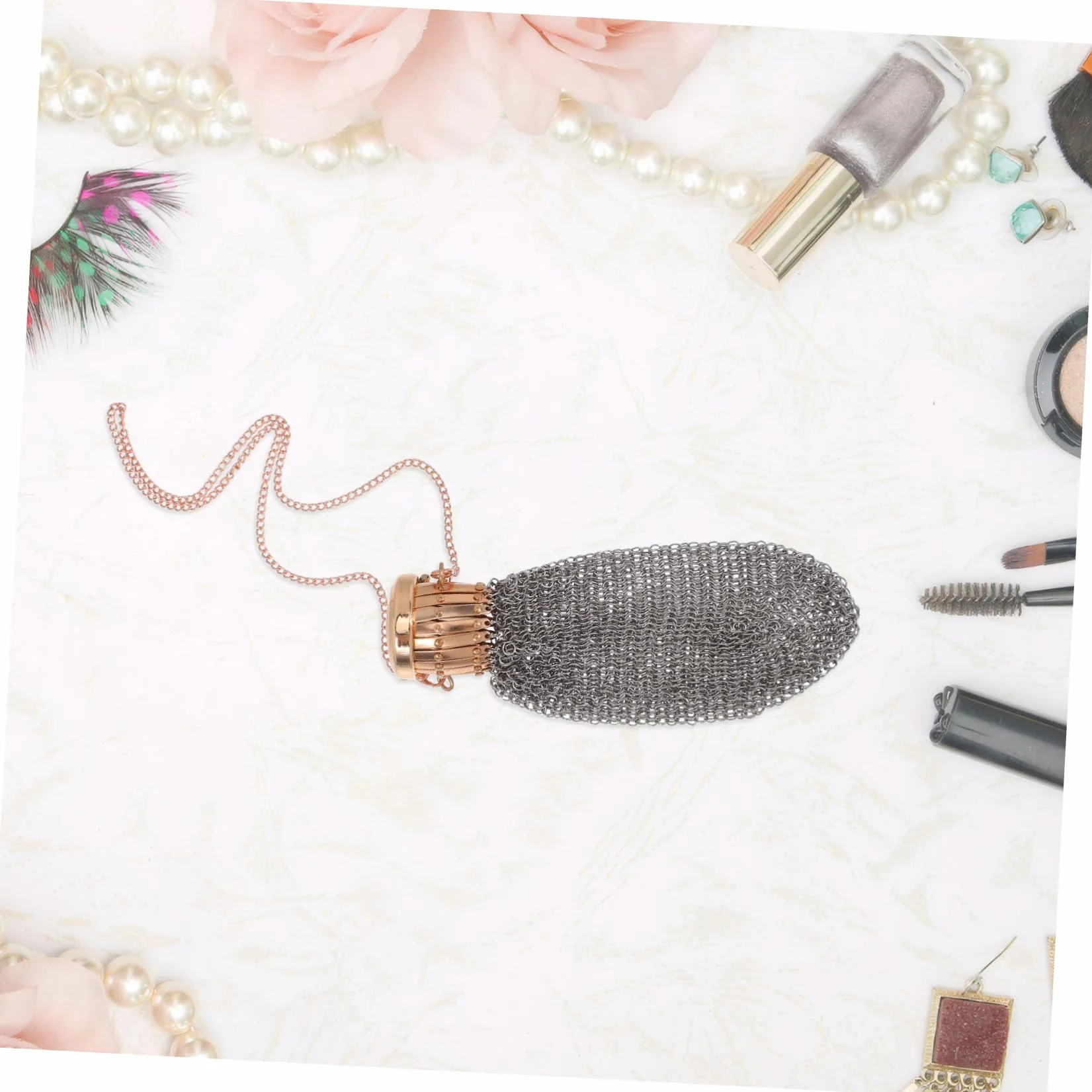 Portmonetka Vintage Coin Purse: Metalowa Podwójna Siateczka Portmonetka Na - Retro Uchwyt Na Drobne Z Zapięciem Na Skręcany Zatrzask I Łańcuszkiem Dla Kolekcjonerów