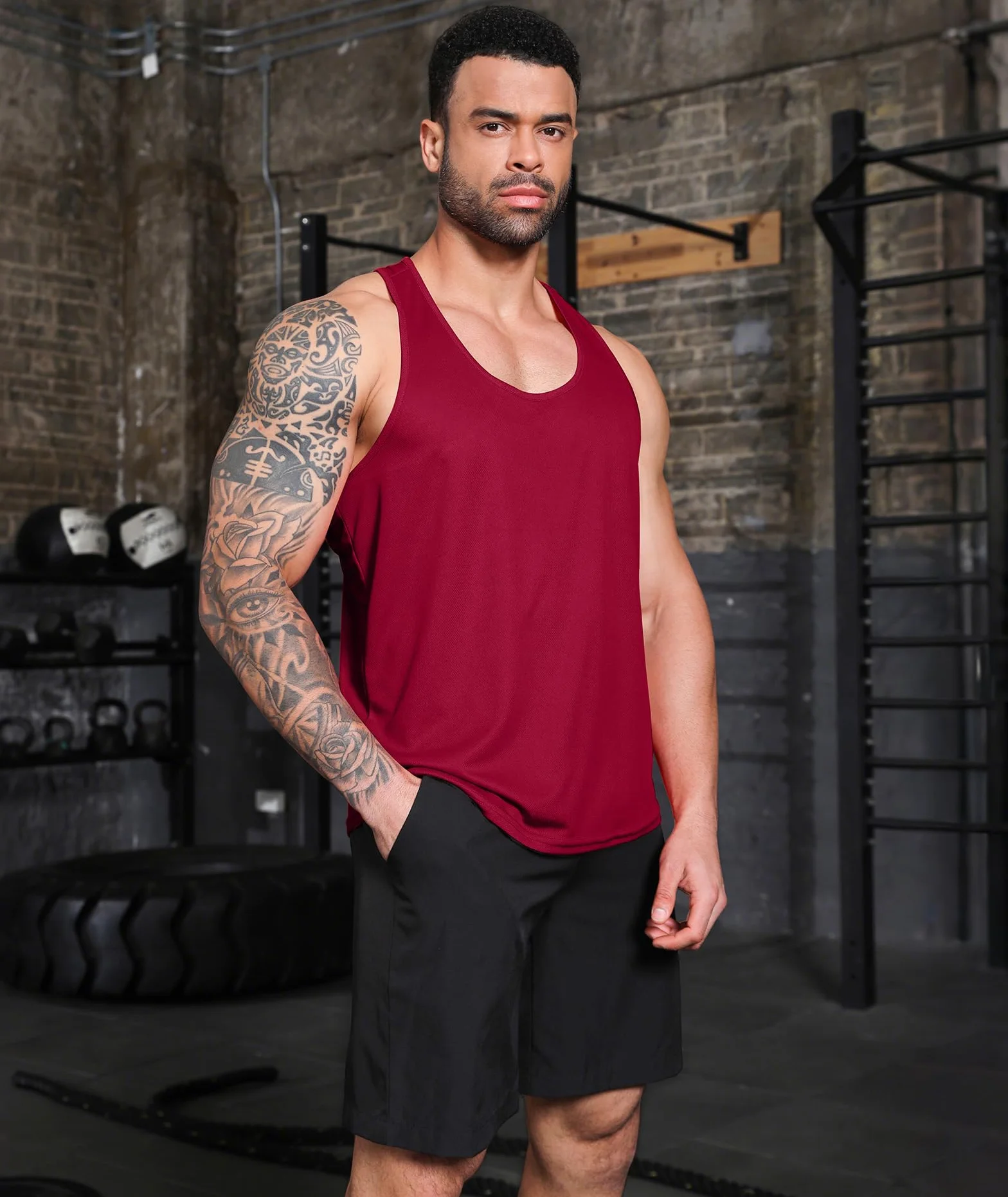 Boyzn Tank Top Męski na Lato, Bez Rękawów, Oddychające Koszulki na Pachy, do Studia Fitness, Siłowni, Kulturystyki, Biegania - 1 lub 3-pak