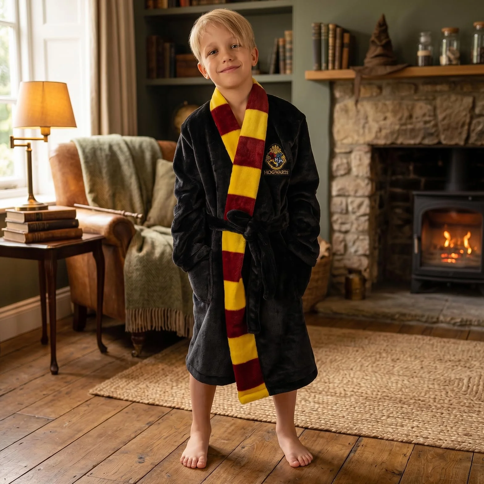 Wizarding World Harry Potter Szlafrok Dziecięcy Gryffindor Hogwart Dla Chłopca Dziewczynki 3 Rozmiary