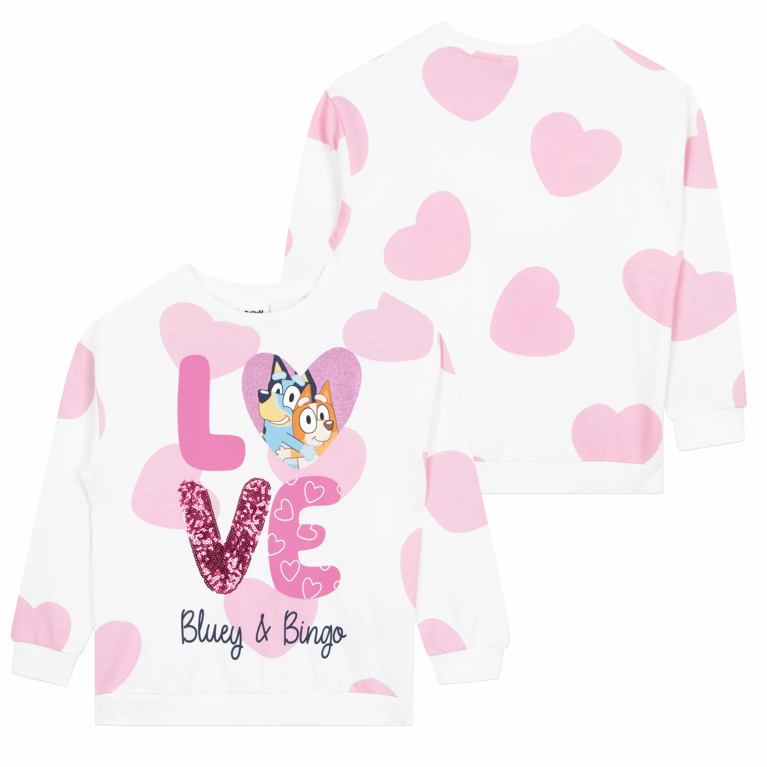 Bluza Bluey | Bluza Dziewczęca z Cekinami | Bluzy Dziewczęce z Bawełny 100%