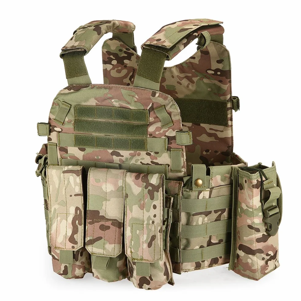 Lixada Outdoor Modular Molle Kamizelka Polowanie na Pierś Carrier Kamizelka z Kieszeni Nawodnienia