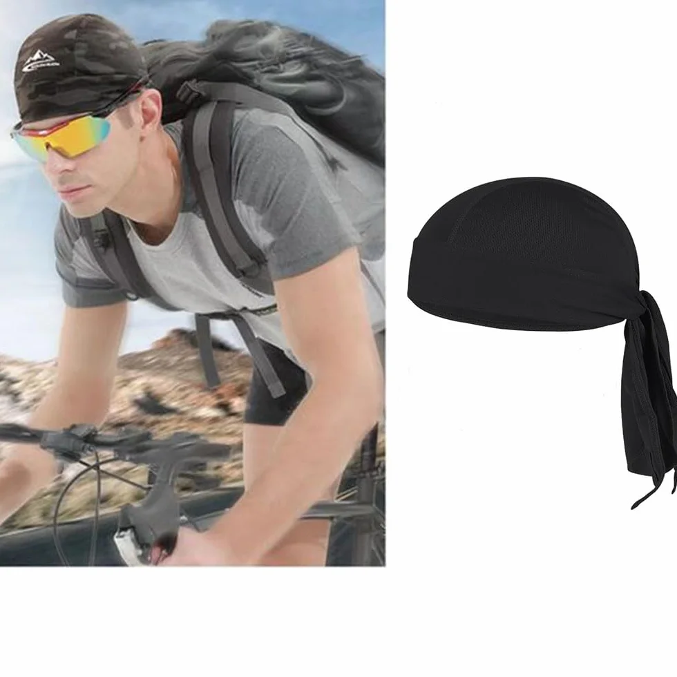 Chusta piracka, bandana, czapka rowerowa, nakrycie głowy, chusta na głowę pod kask rowerowy, chusta pirata, lato, szybkoschnąca, sportowa osłona do użytku na zewnątrz