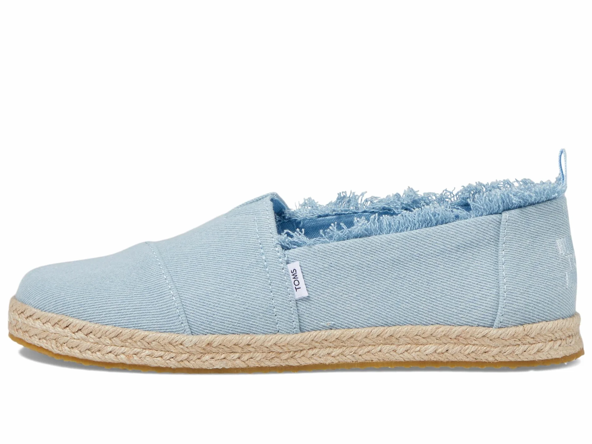 TOMS Alpargata Lina Loafer Płaski, Pastelowy Niebieski Sprany Denim, 11 UK Dziecko, Pastelowy niebieski sprany dżins, 11 UK Child