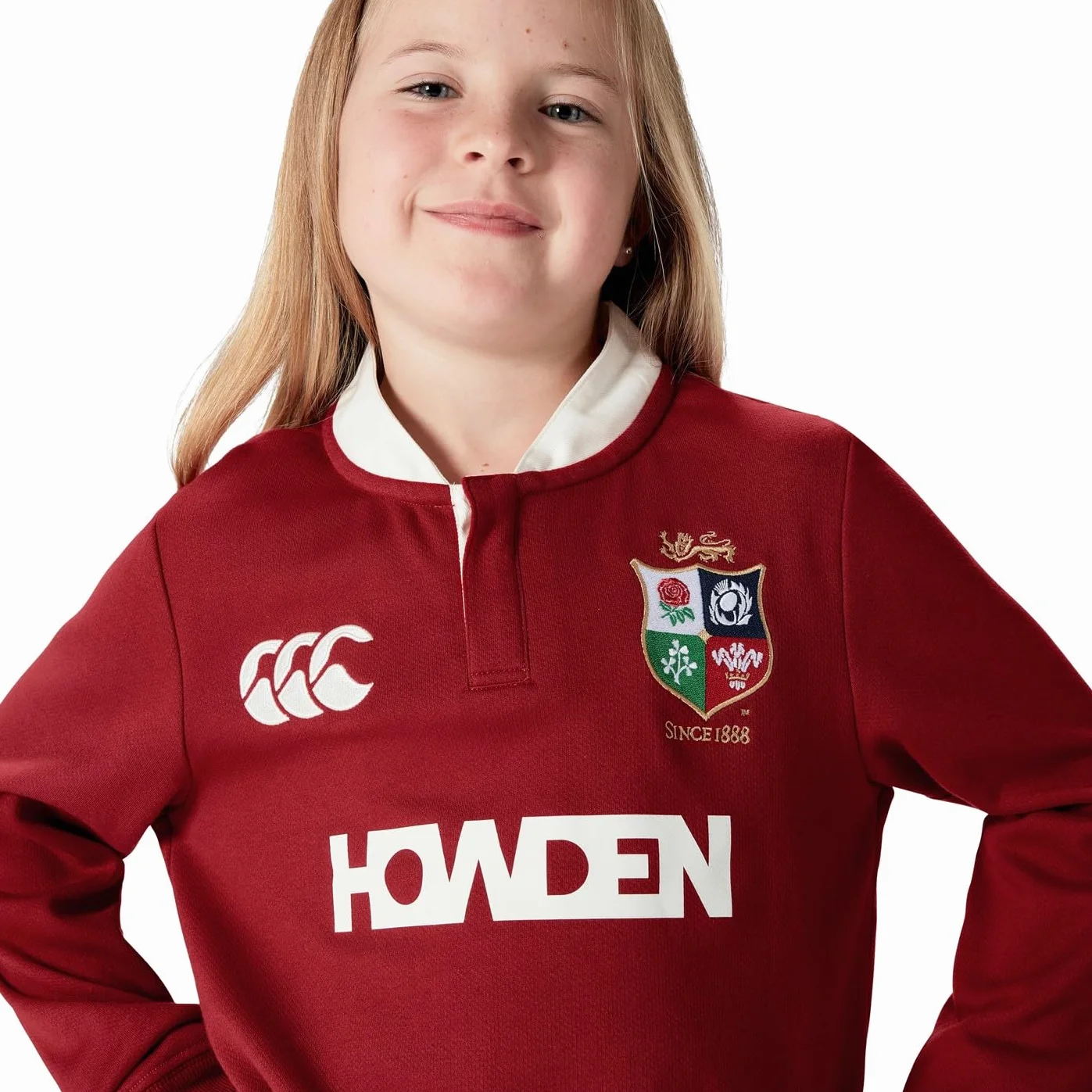 Canterbury of New Zealand British and Irish Lions LS Classic - koszula Niños Unisex, Red Dahlia,