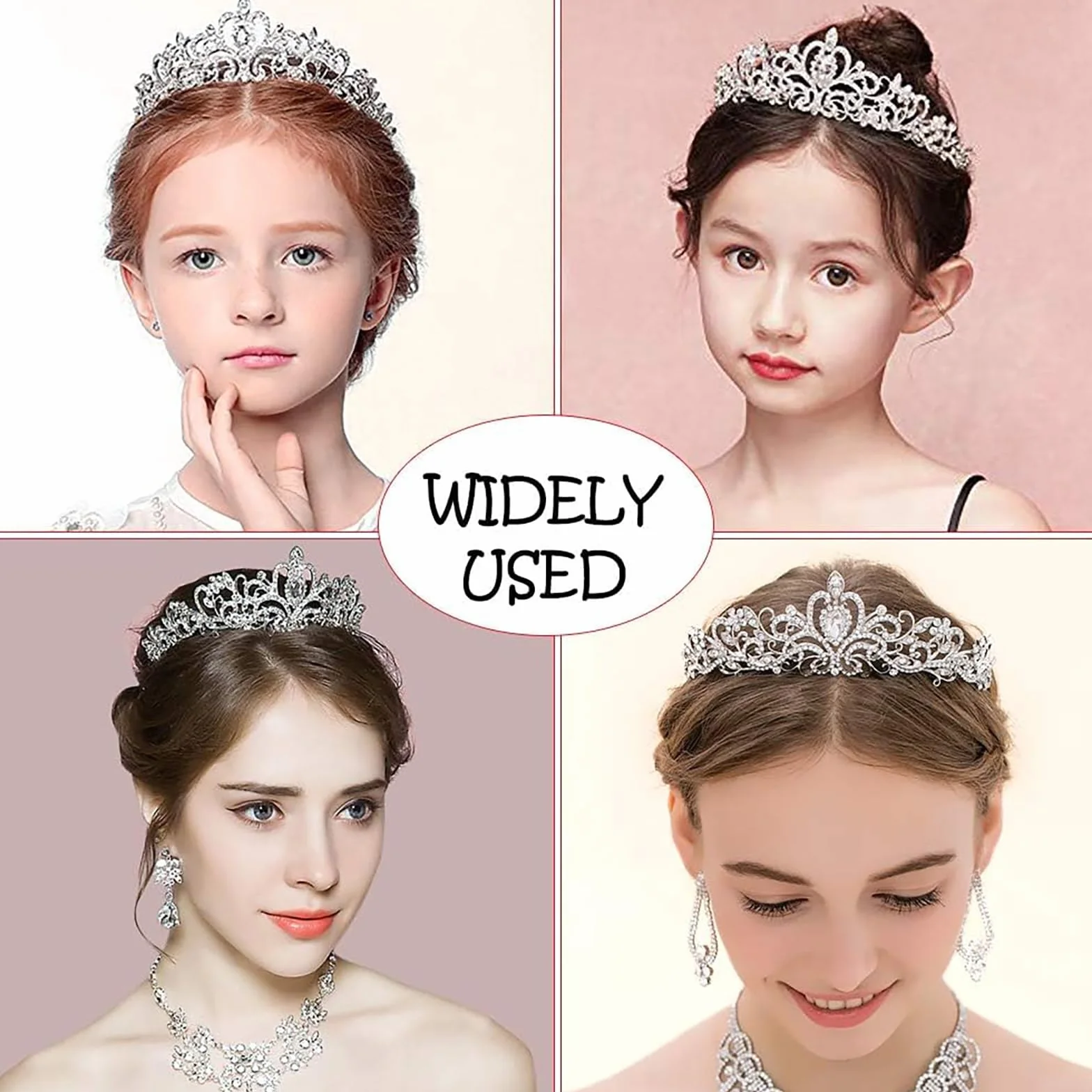 Korona damska, tiara kryształowa korona z grzebieniem ze strasu, diadem do wesela, panny mlodej, karnawału, urodzin, Roszpunka, opaska do włosów, okrągła opaska do włosów, ozdoba