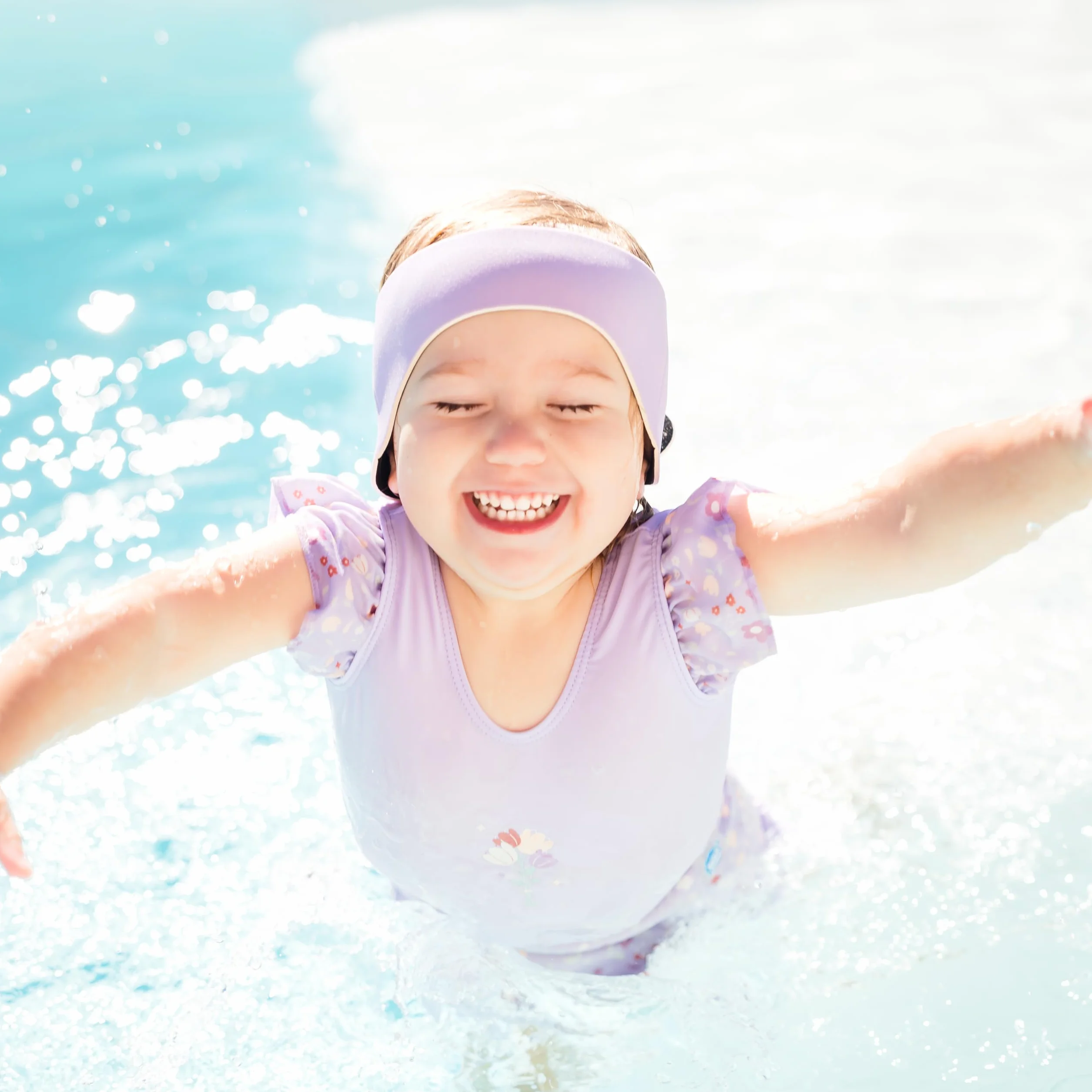 Splash About Happy Nappy kostium kąpielowy z falbankami, kolor liliowy, 6-12 miesięcy