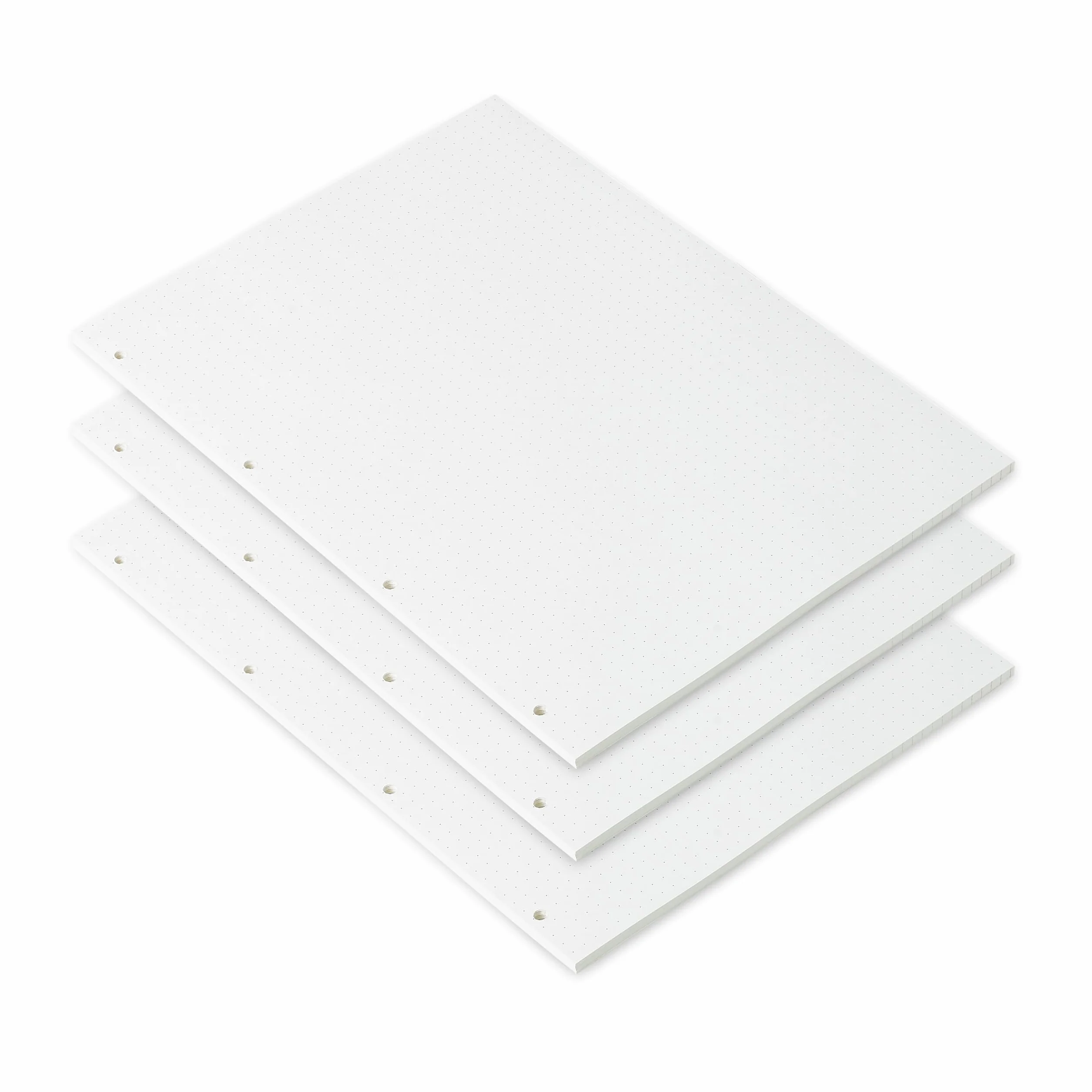 Papier uzupełniający format A4, 5 mm Punktematrix, 135 arkuszy segregatora 29 x 21 cm, 100 g/m² z 4 otworami, idealny do biura, nauki i kreatywności