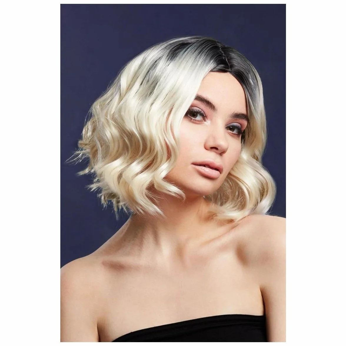 Smiffy's Fever Kourtney Wig, Two Toned Blend, Blond