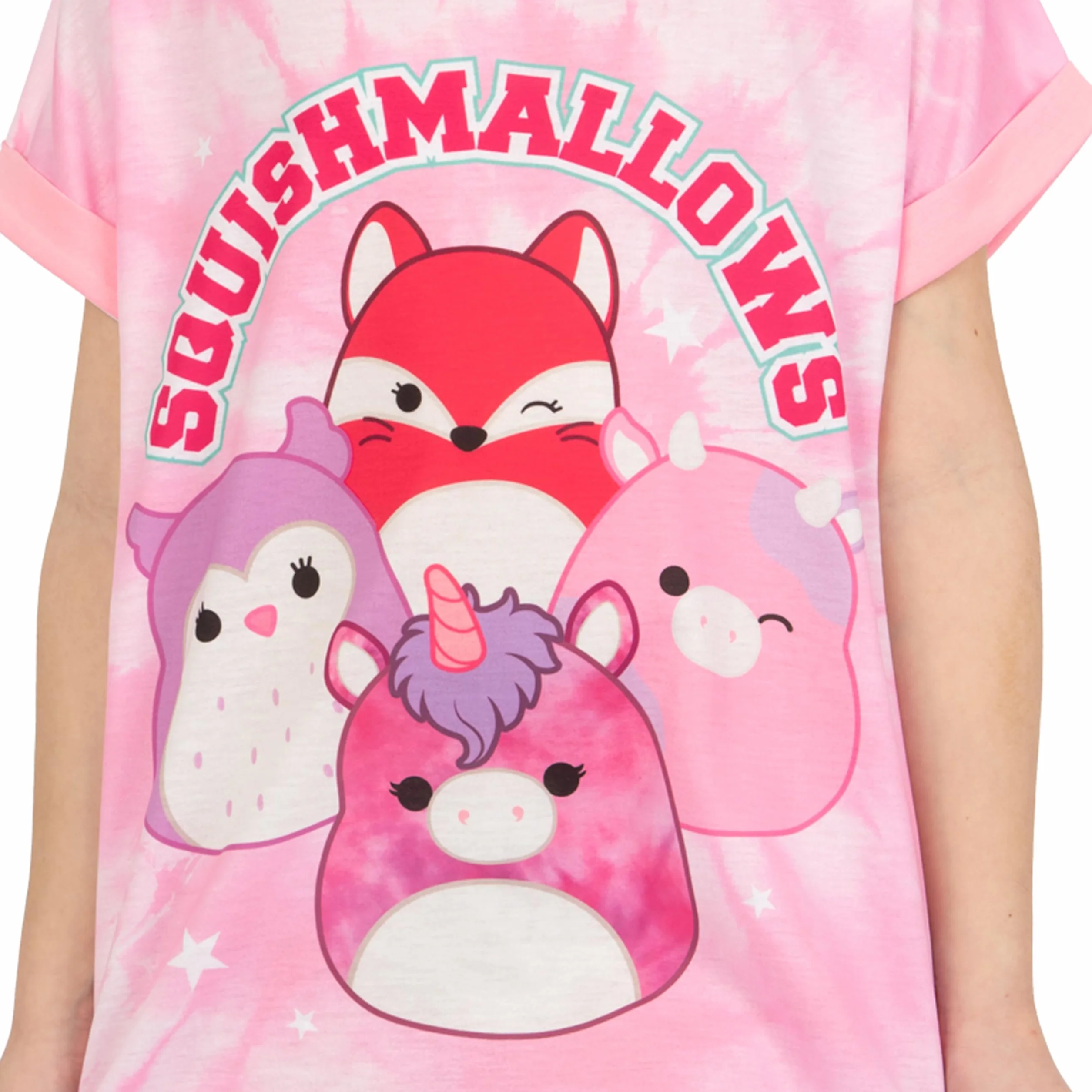 Squishmallows Piżama, Dziewczęca Koszula Nocna Tie-Dye, Squishmallow Koszula Nocna Ddla Dzieci, DziewCzęca Piżama W Stylu Tie-Dye