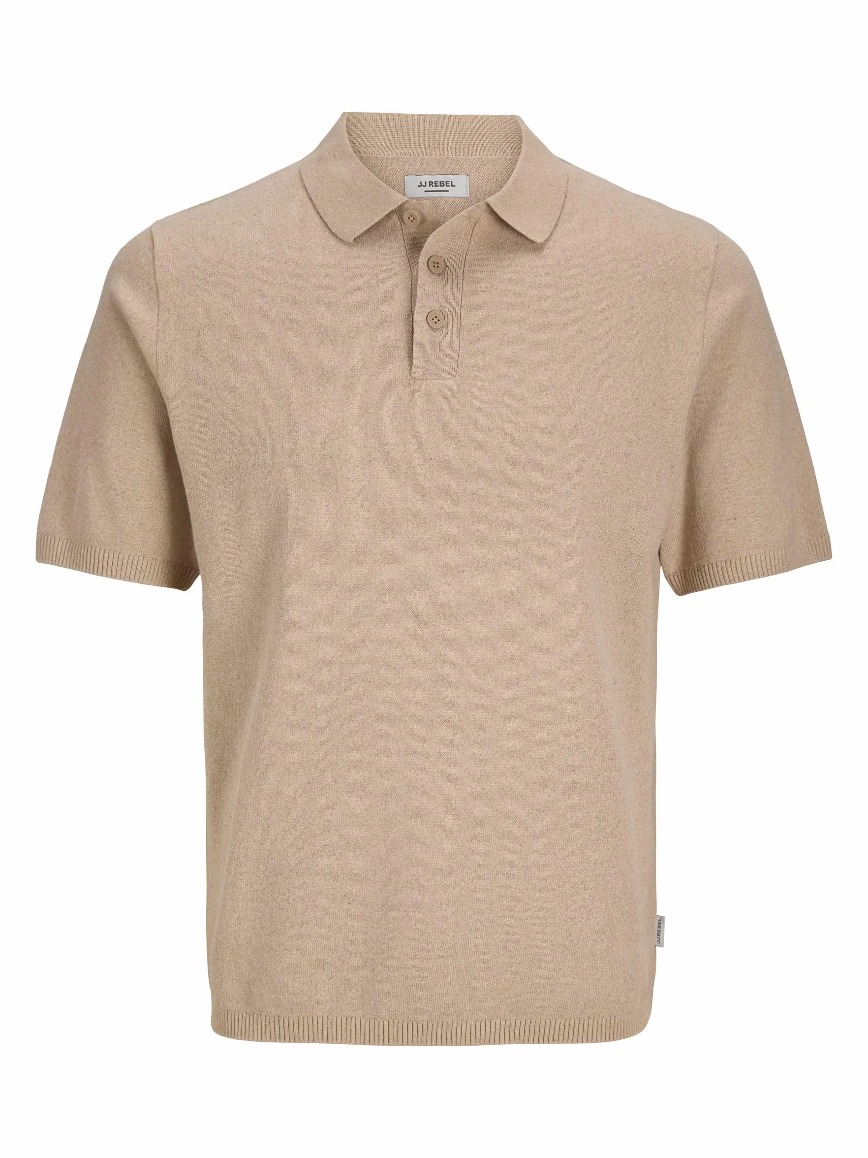 JJ REBEL Jrebcallum Knit Polo Ss, Crockery., M