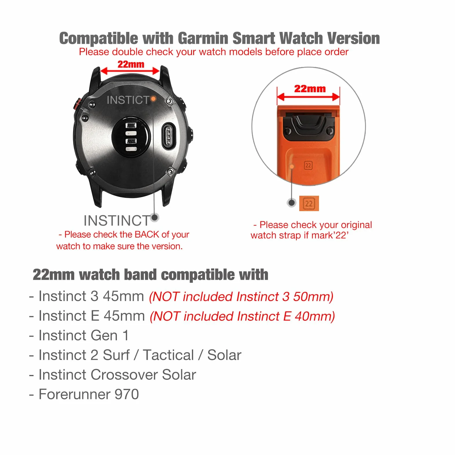 YOOSIDE Garmin Instinct 2 Solar elastyczny pasek do zegarka, 22 mm, ultralekki, rozciągliwy, nylonowy pasek do zegarka z klamrą, instynkt taktyczny, falowy, instynkt e-sportowy