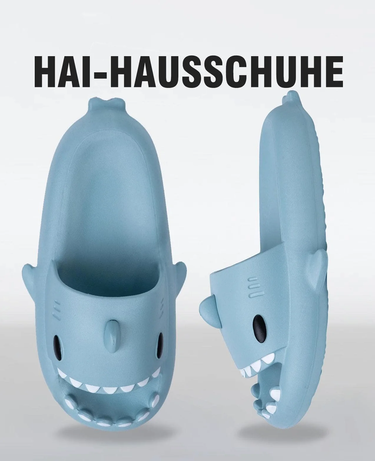 SAGUARO Shark Slippers damskie i męskie, miękkie i wygodne kapcie z rekinem, na lato, do domu, antypoślizgowe na basen, plażę, rekin