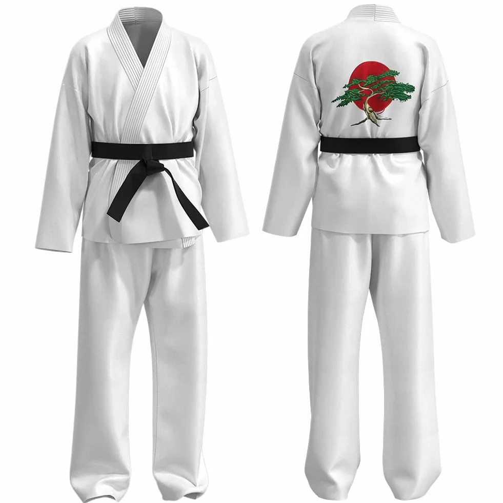 Strój do karate dla dzieci, dziewczynek, wygodny, profesjonalny strój do judo, dla chłopców, dekolt w serek, taekwondo, strój z paskiem