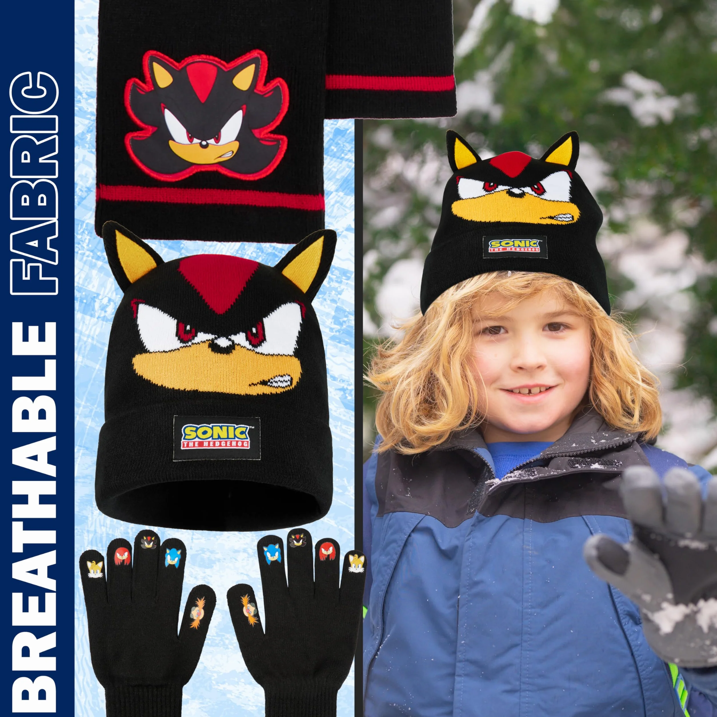 SONIC THE HEDGEHOG Zestaw zimowy Sonic